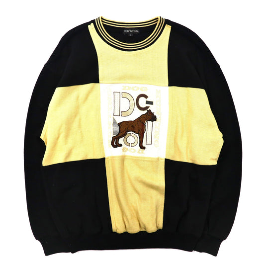 DOG HUNTING ビッグサイズ スウェット L ブラック コットン 刺繍 犬 90年代