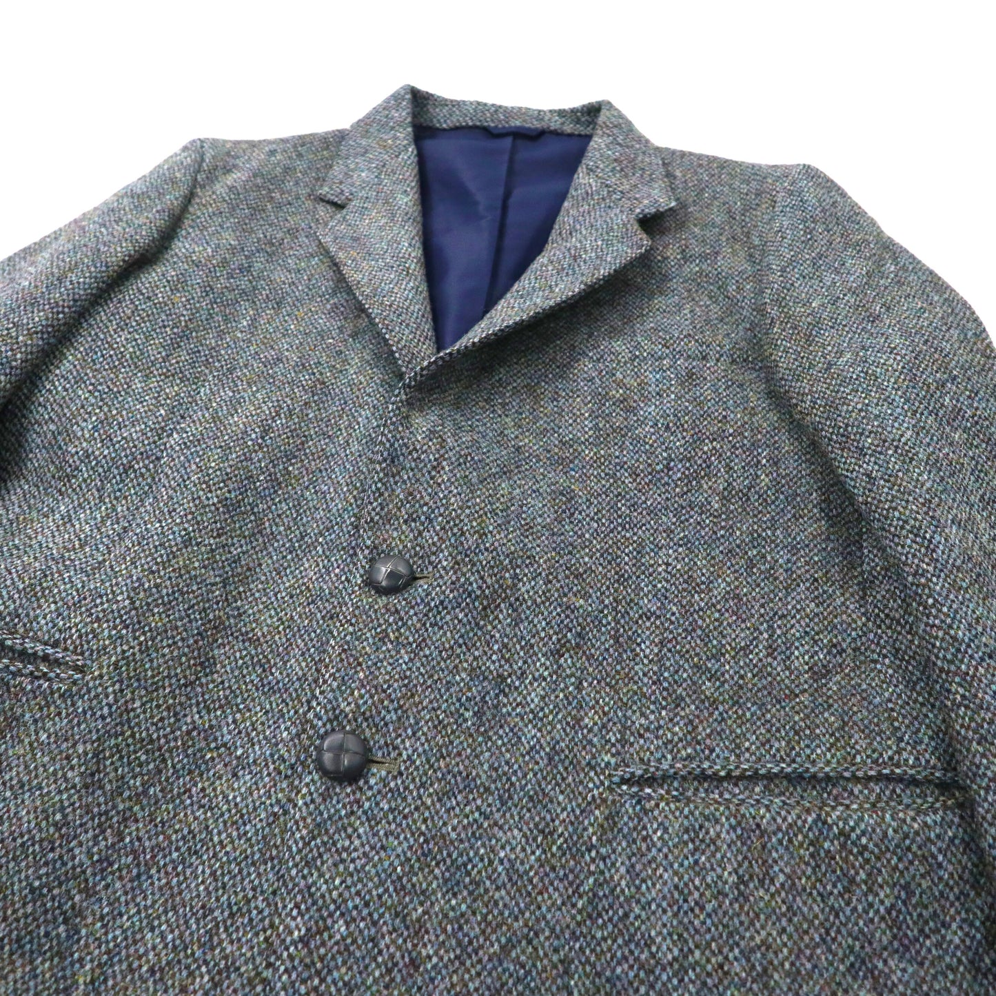 HARRIS TWEED 2B Tweed Jacket L Gray Wool British MADE – 日本然リトテ