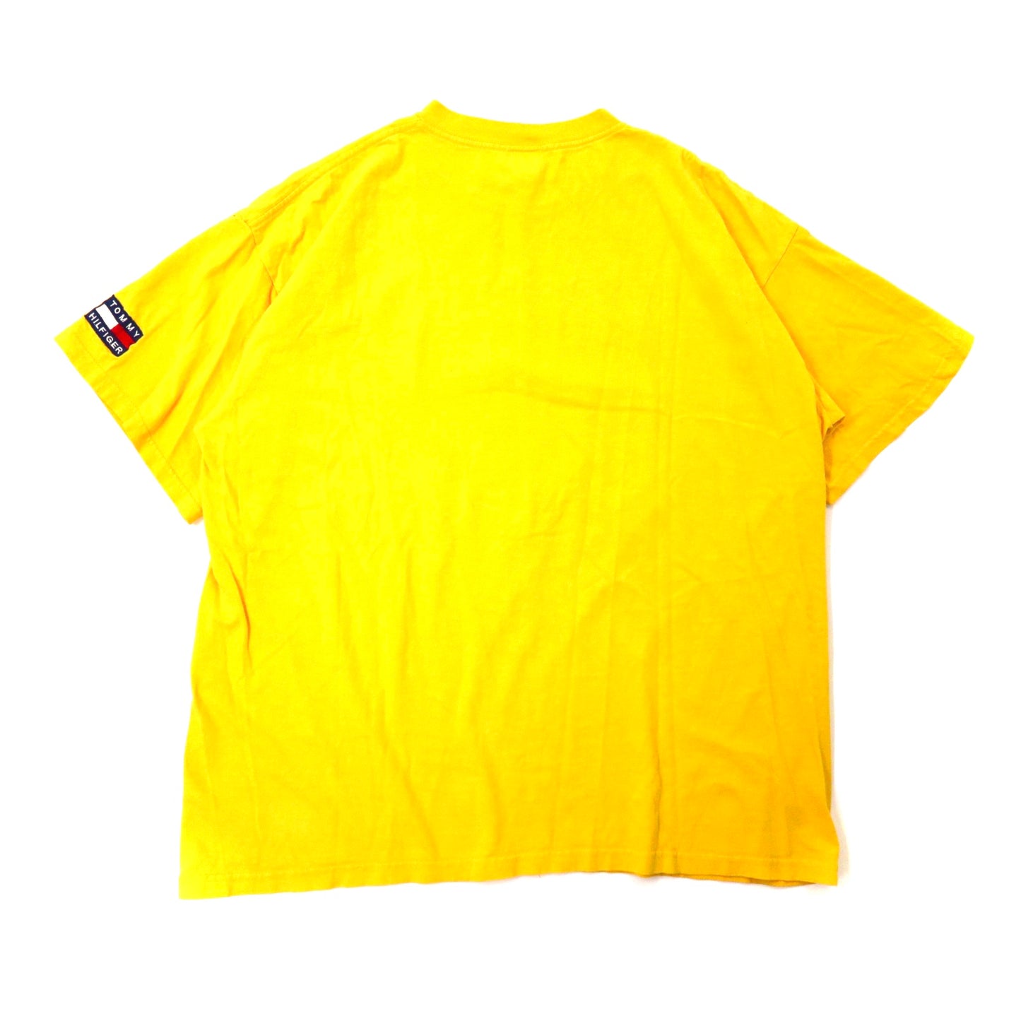 TOMMY HILFIGER ビッグロゴプリントTシャツ XXL イエロー USA製 ビッグサイズ