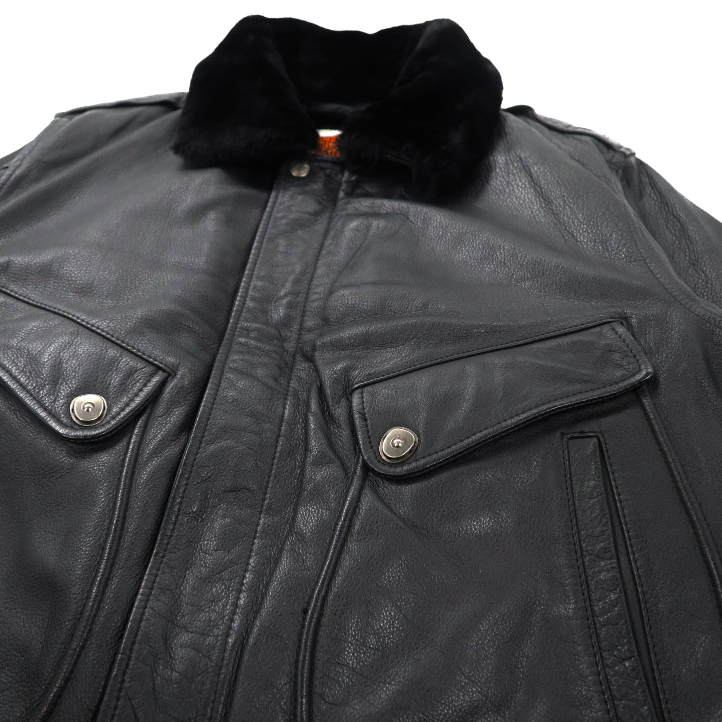 Harley Davidson G-1 Leather Flight Jacket 38 Black Cow Leather