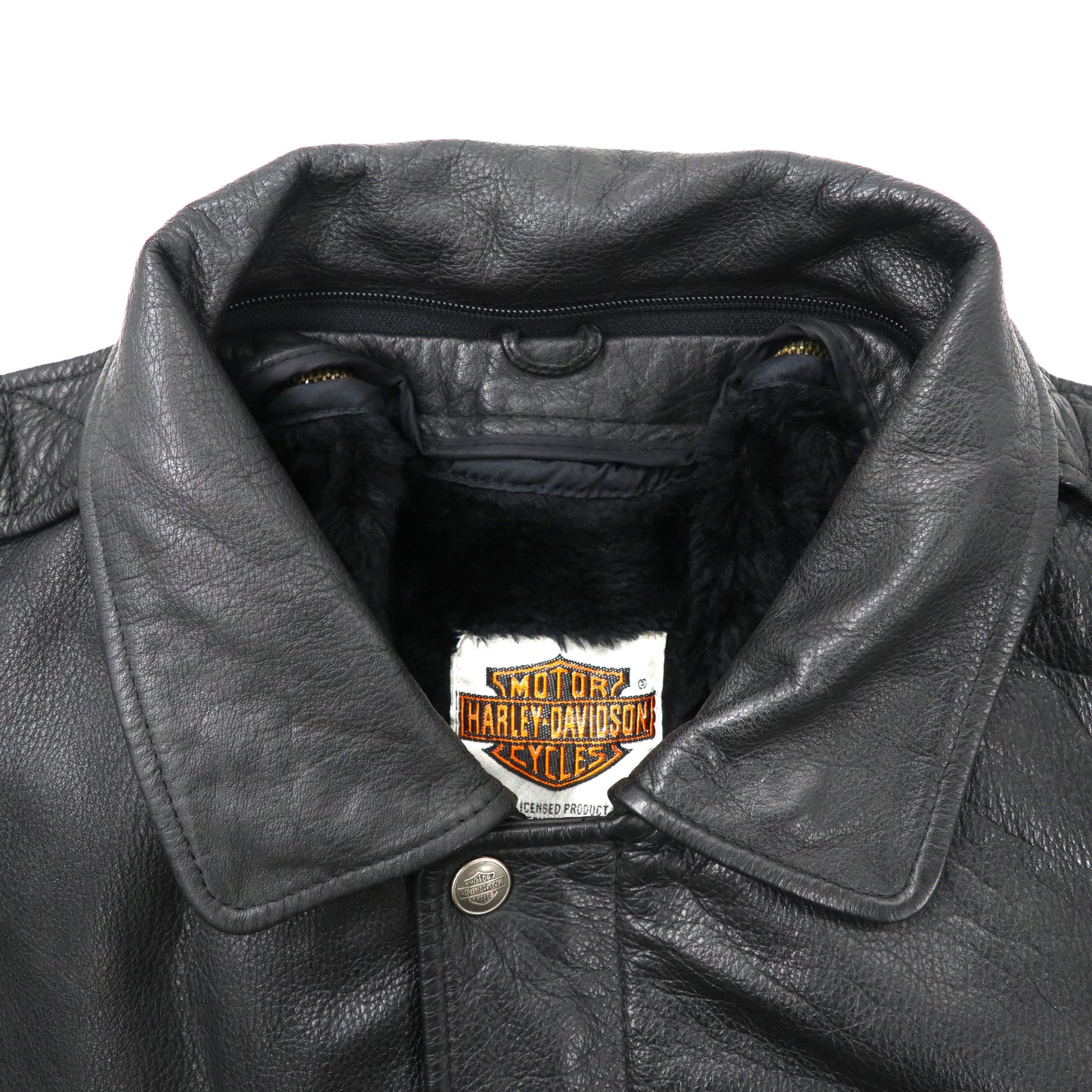 Harley Davidson G-1 Leather Flight Jacket 38 Black Cow Leather