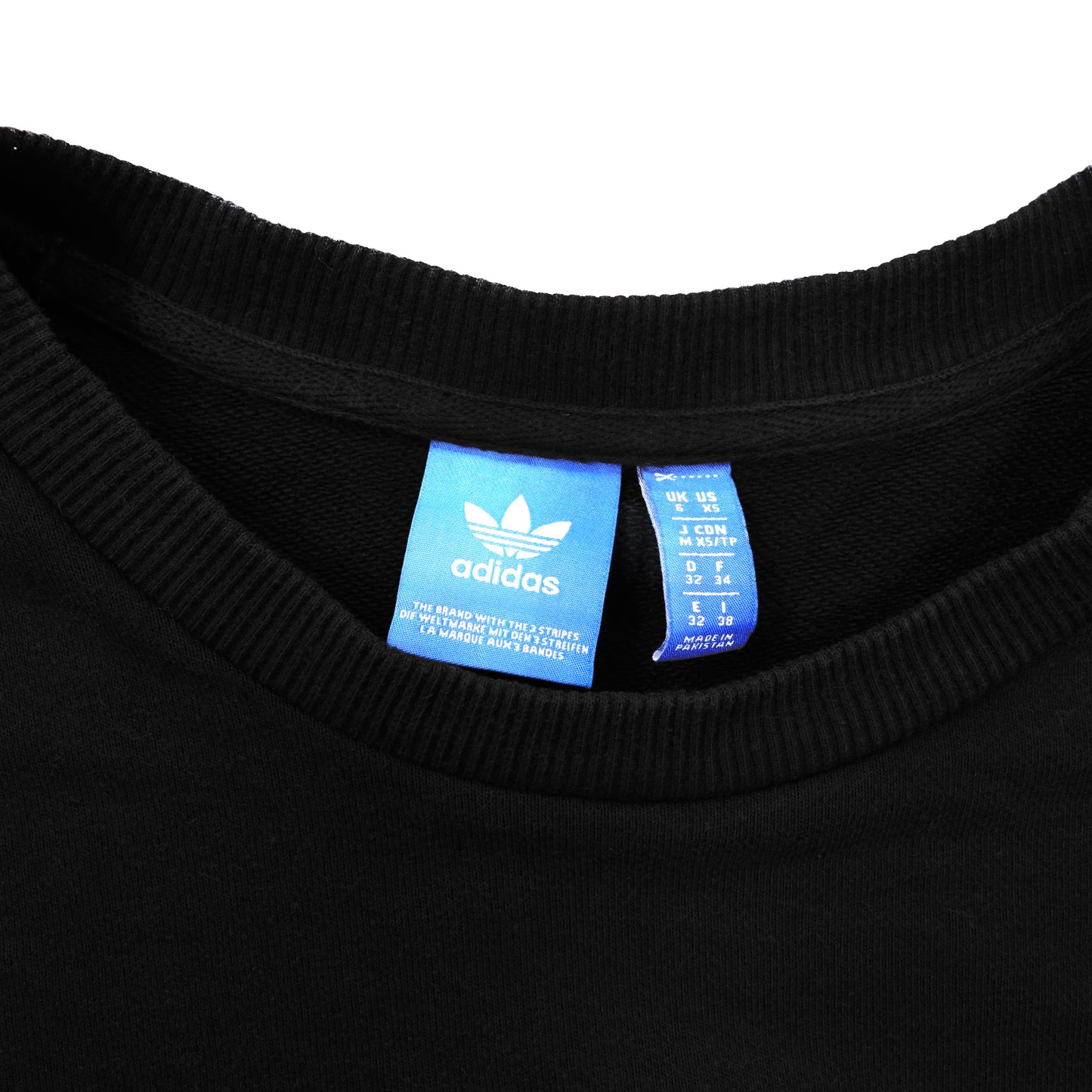 adidas originals ビッグロゴプリントスウェット M ブラック コットン トレフォイルロゴ BP9494