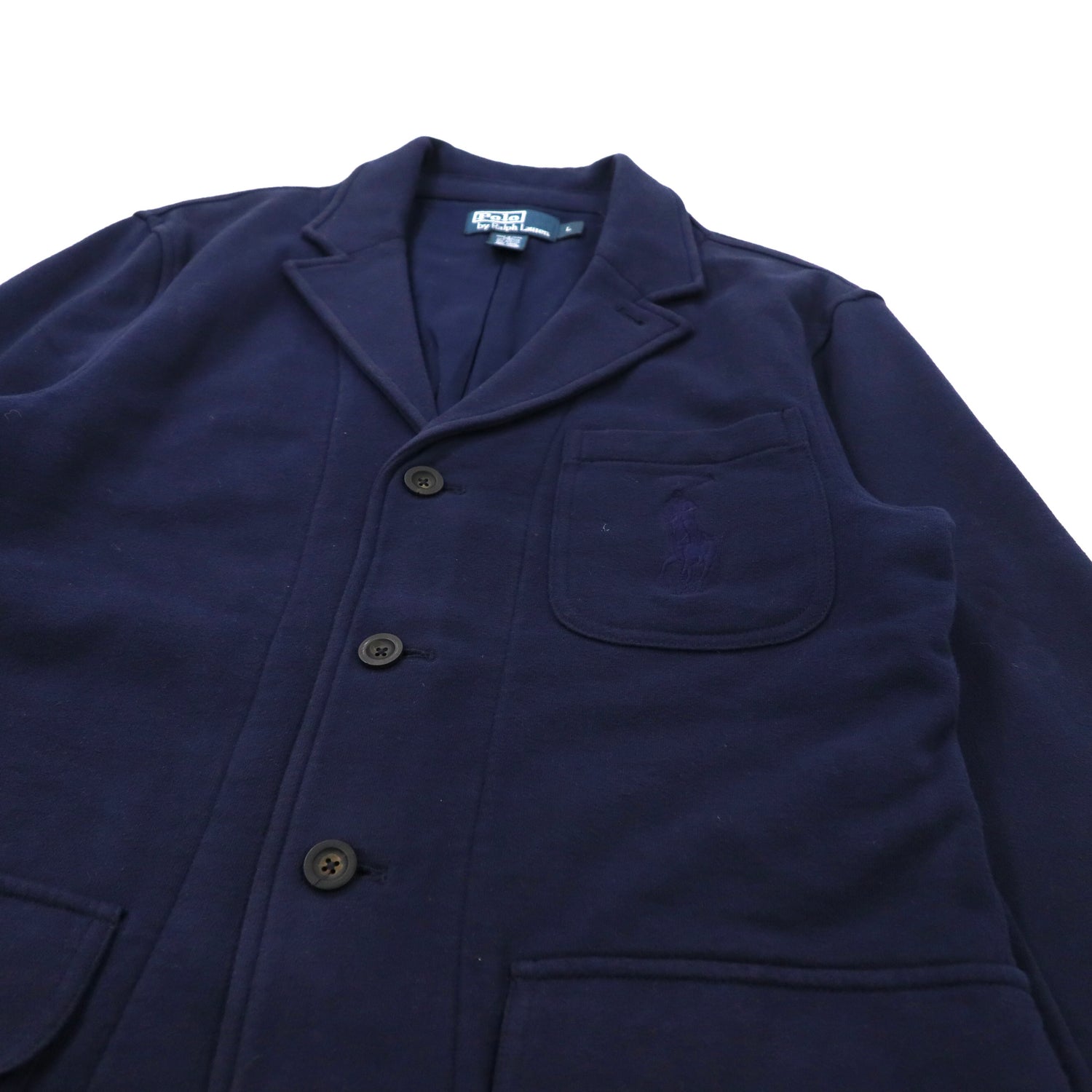 POLO BY RALPH LAUREN 3B Tailored Jacket L Navy cotton pony