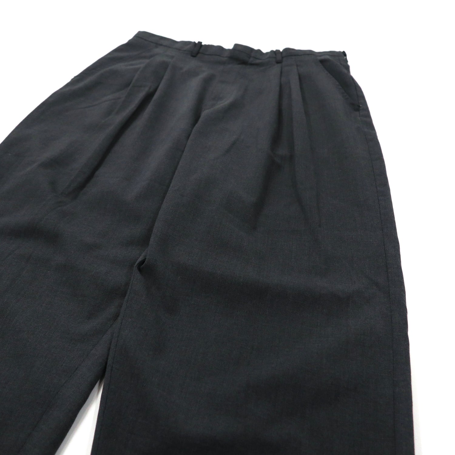 COTLER 2 Tackwide Slacks Pants XL Gray 80s Wool USA Made – 日本然 