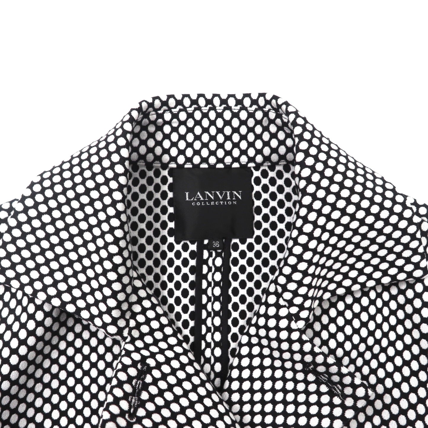 LANVIN COLLECTION ジャケット 36 ドット柄 コットン 日本製