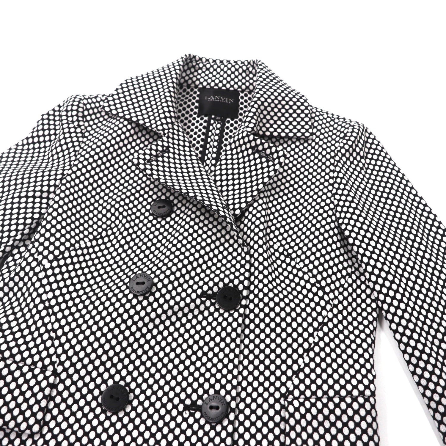 LANVIN COLLECTION jacket 36 dot patterned cotton made in Japan