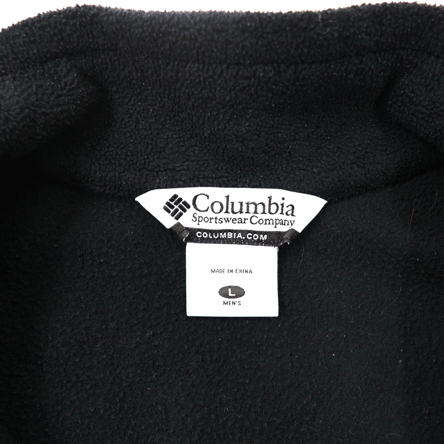 Columbia フルジップ フリースジャケット L ブラック ポリエステル ワンポイントロゴ刺繍 WM6113