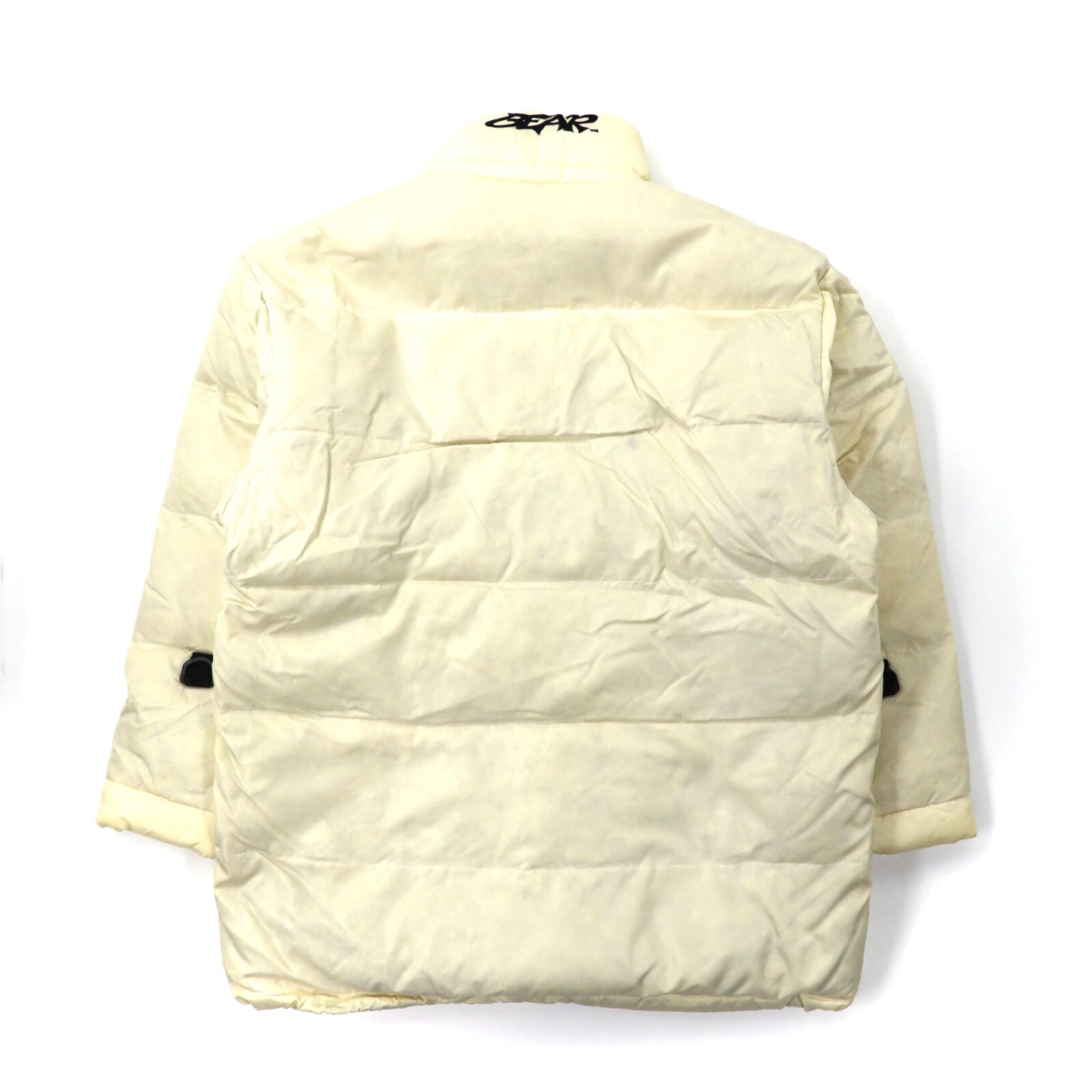 BEAR USA ダウンジャケット M ホワイト ナイロン ビッグサイズ スモールロゴ刺繍