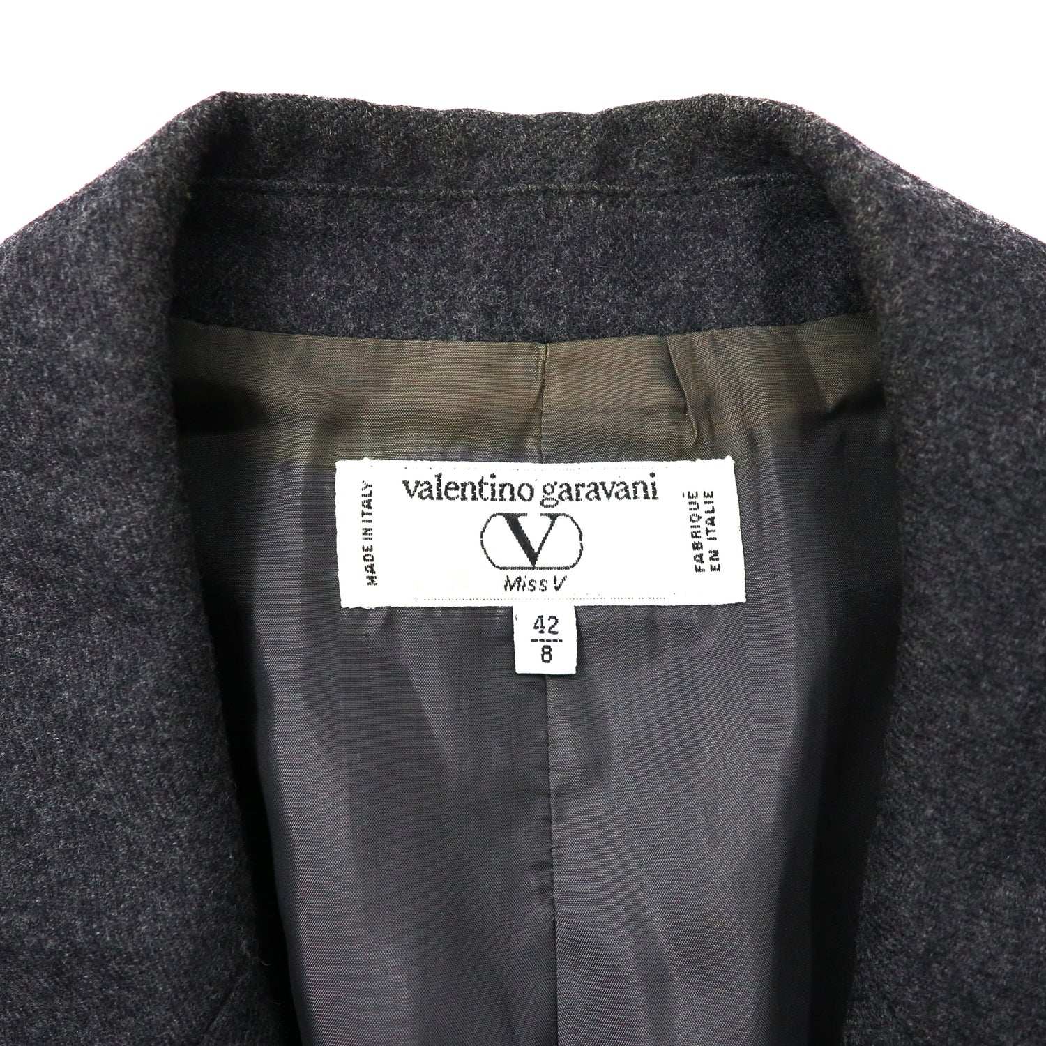 Valentino Garavani 2B tailored jacket 42 Gray Embroidery Lace Wool
