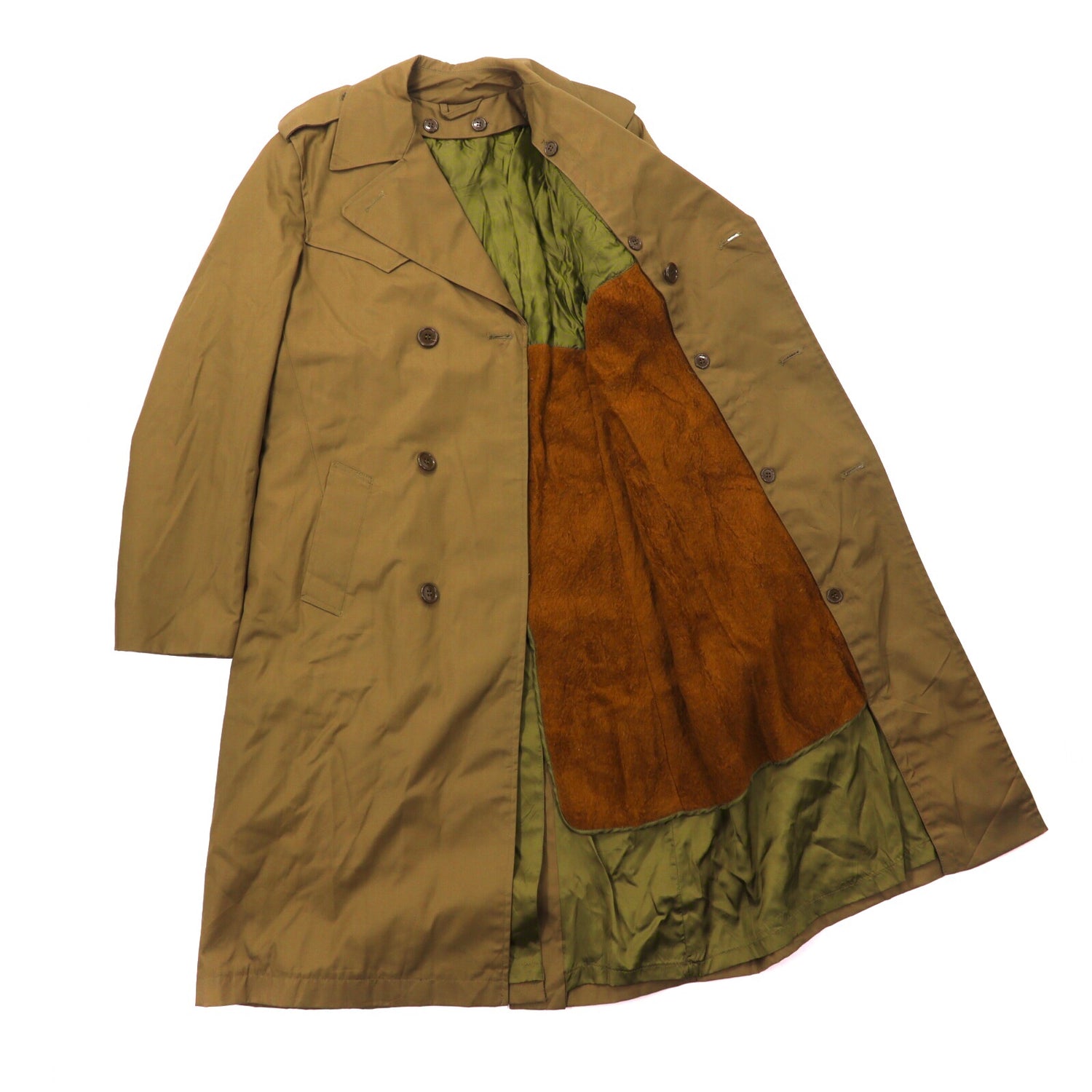 E. I. Trench coat 44 Khaki Far Liner Made in Italy 80's – 日本然リトテ