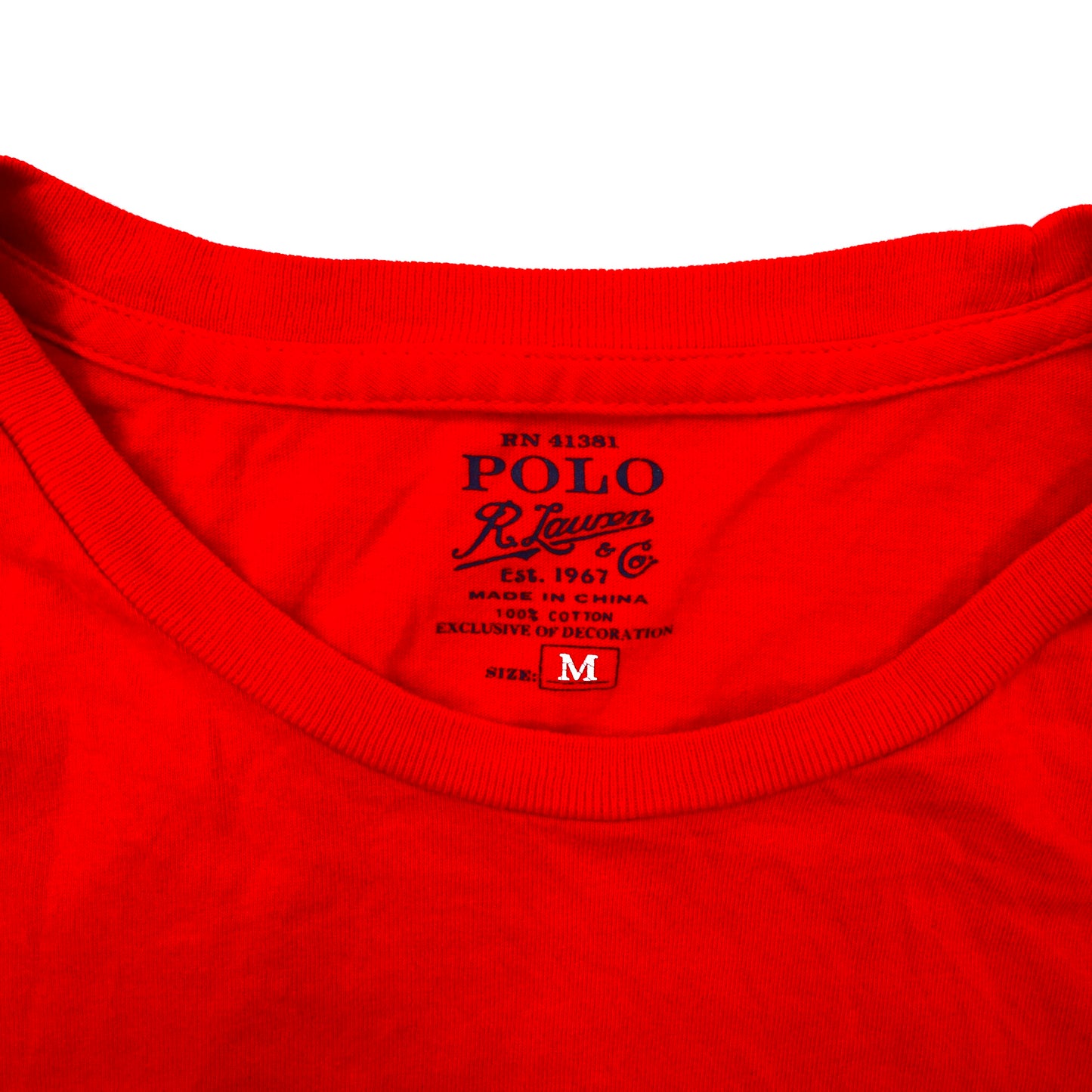 POLO RALPH  LAUREN ポケットTシャツ M オレンジ コットン スモールポニー刺繍