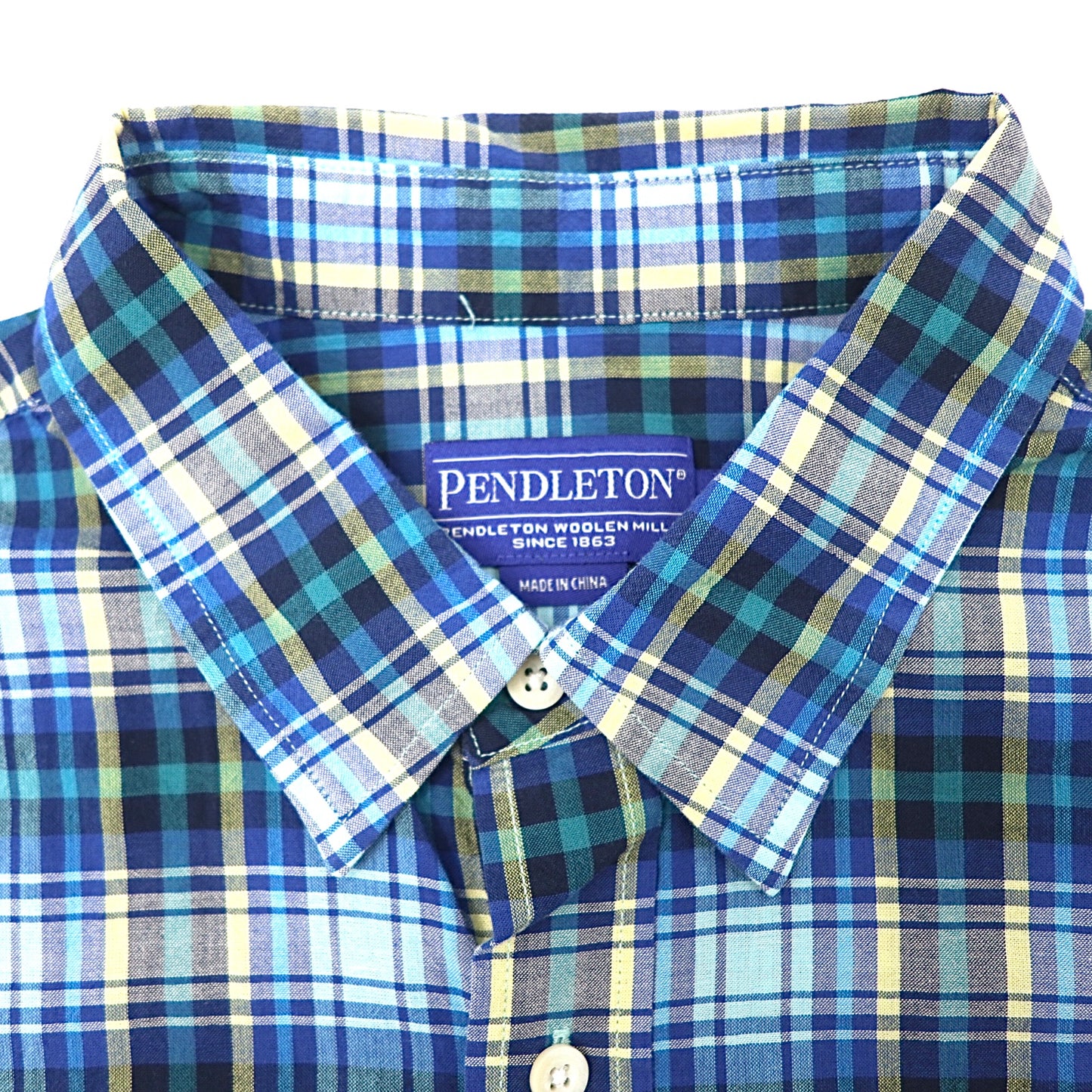 PENDLETON 半袖チェックシャツ XL ブルー ビッグサイズ