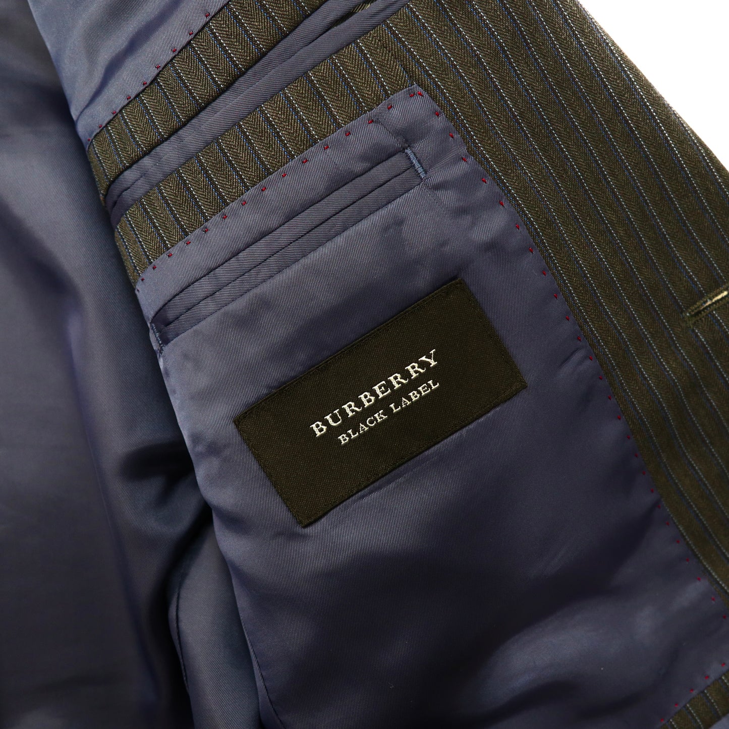 BURBERRY BLACK LABEL 2b Tailored Jacket 36R Gray Striped Wool Wool