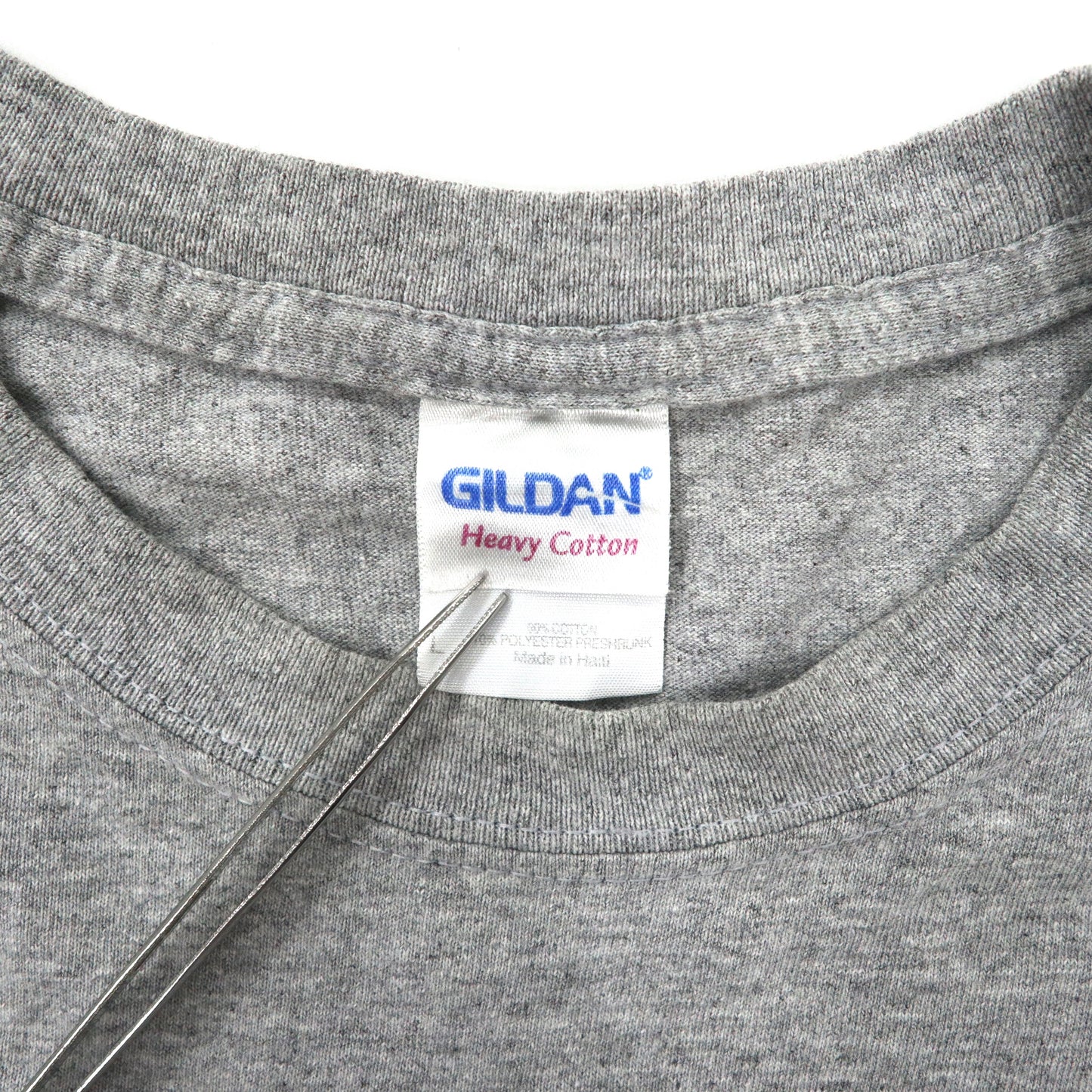 GILDAN ビッグサイズ Tシャツ L グレー コットン ペプシコーラ 両面プリント ハイチ製