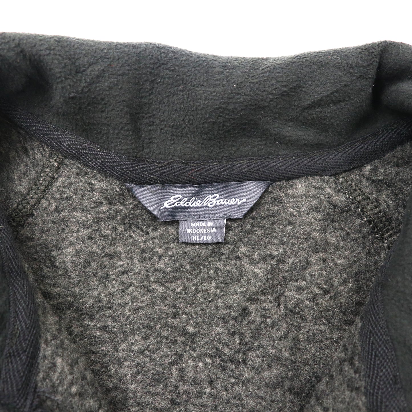 Eddie Bauer ハーフジップニット セーター XL グレー ポリエステル ハイネック RADIATOR SWEATER FLEECE 未使用品