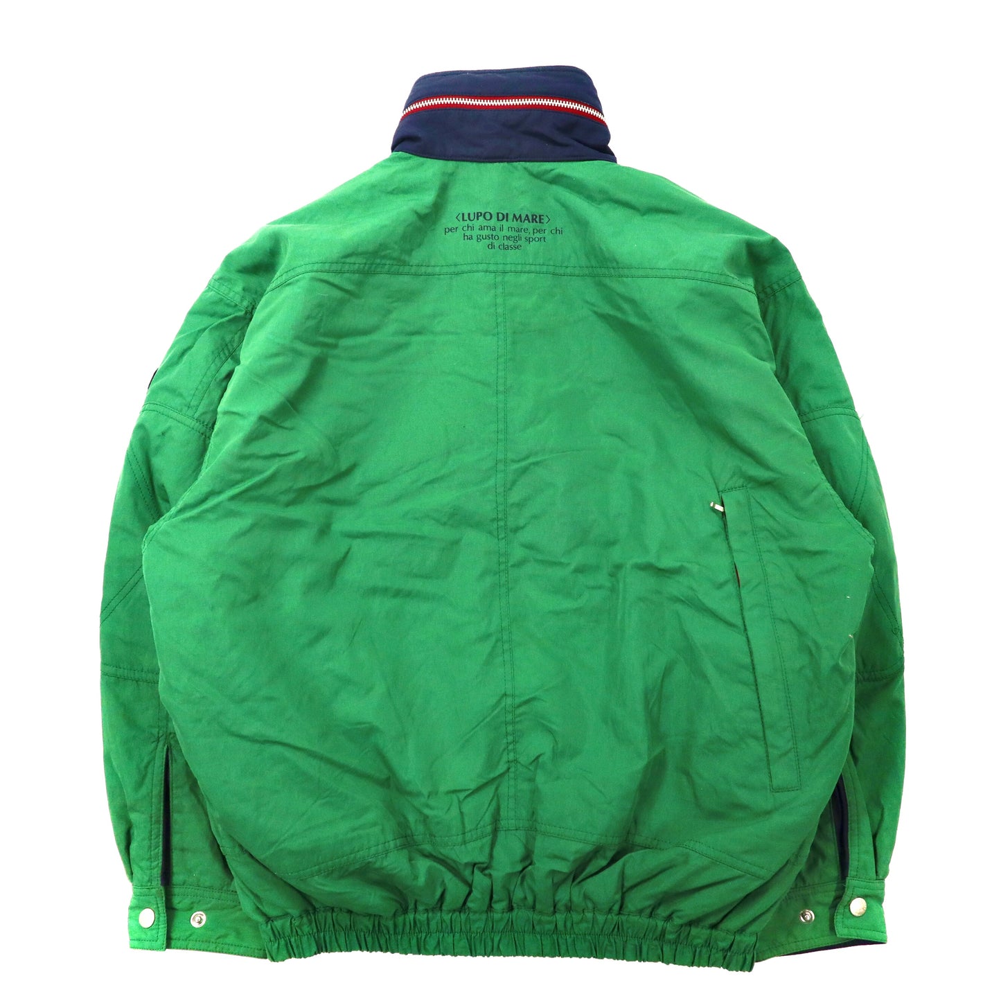 SINA COVA セーリングジャケット M グリーン ナイロン キルティングライナー 中綿 フード収納式 日本製