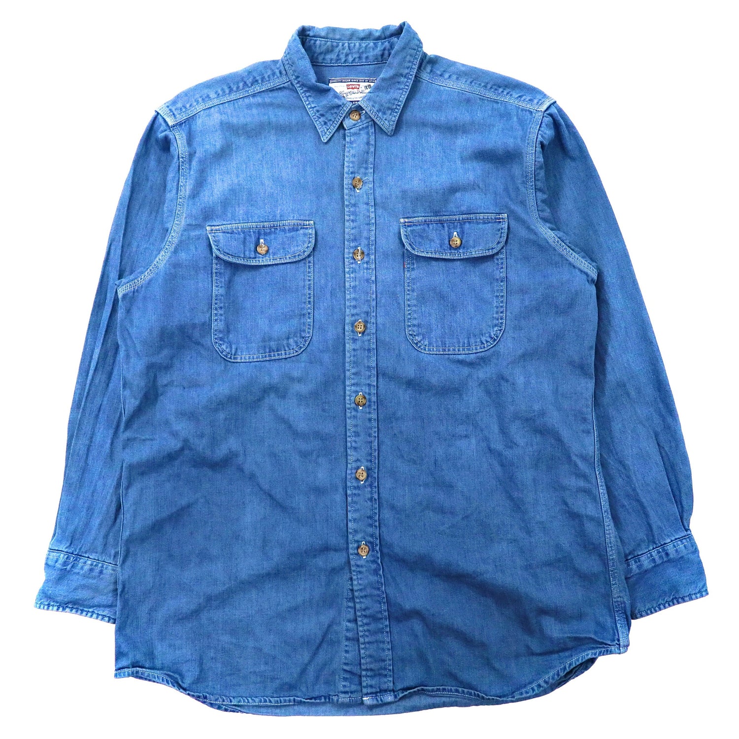 Levi's デニム ワークシャツ L ブルー 90年代 コットン 日本製