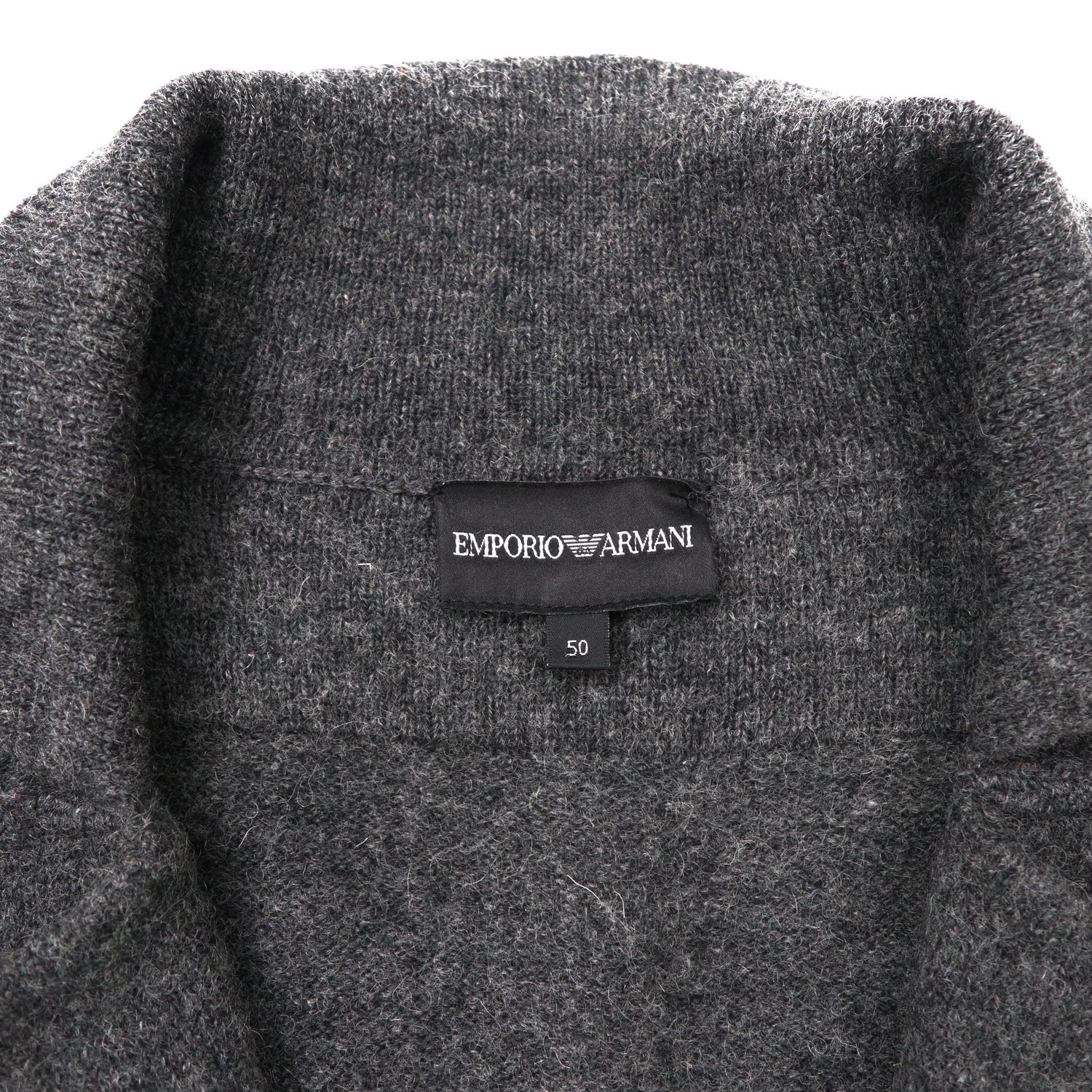 EMPORIO ARMANI Knit Tailored Jacket 50 Gray Wool – 日本然リトテ