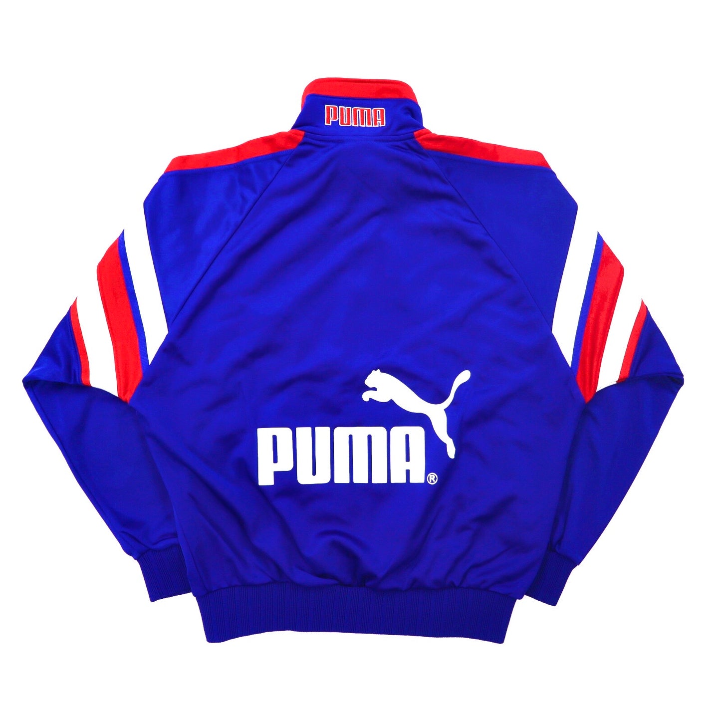 PUMA トラックジャケット M ブルー ロゴ刺繍 90年代 日本製