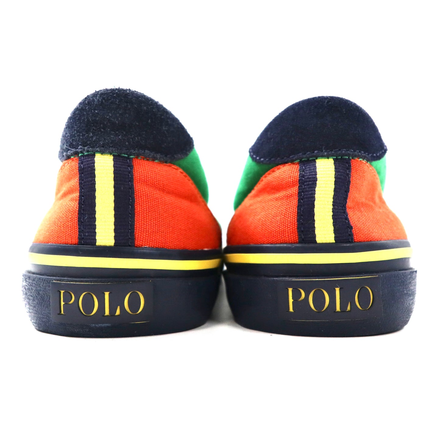 POLO RALPH LAUREN スリッポンスニーカー 26.5cm ネイビー キャンバス ロゴワッペン THOMPSON Ⅲ NE