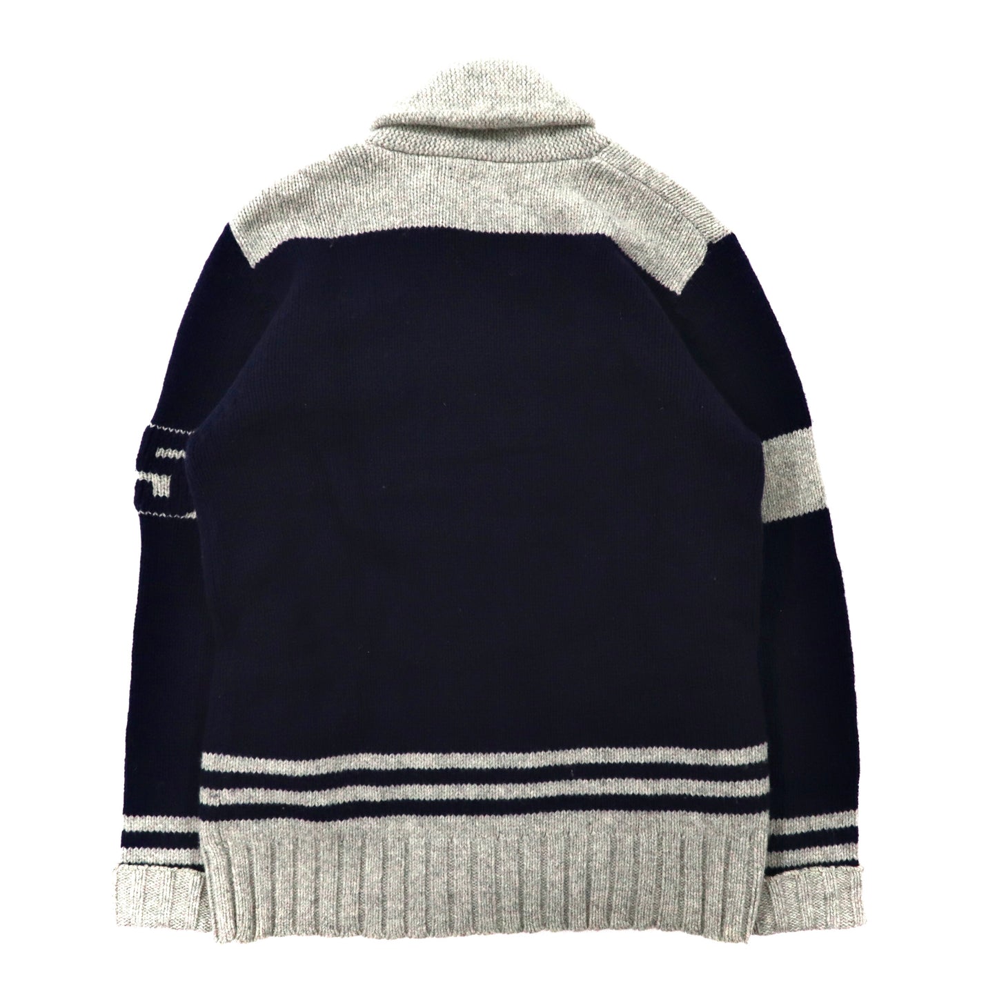 TOMMY HILFIGER ショールカラー ニットジャケット L ネイビー ウール