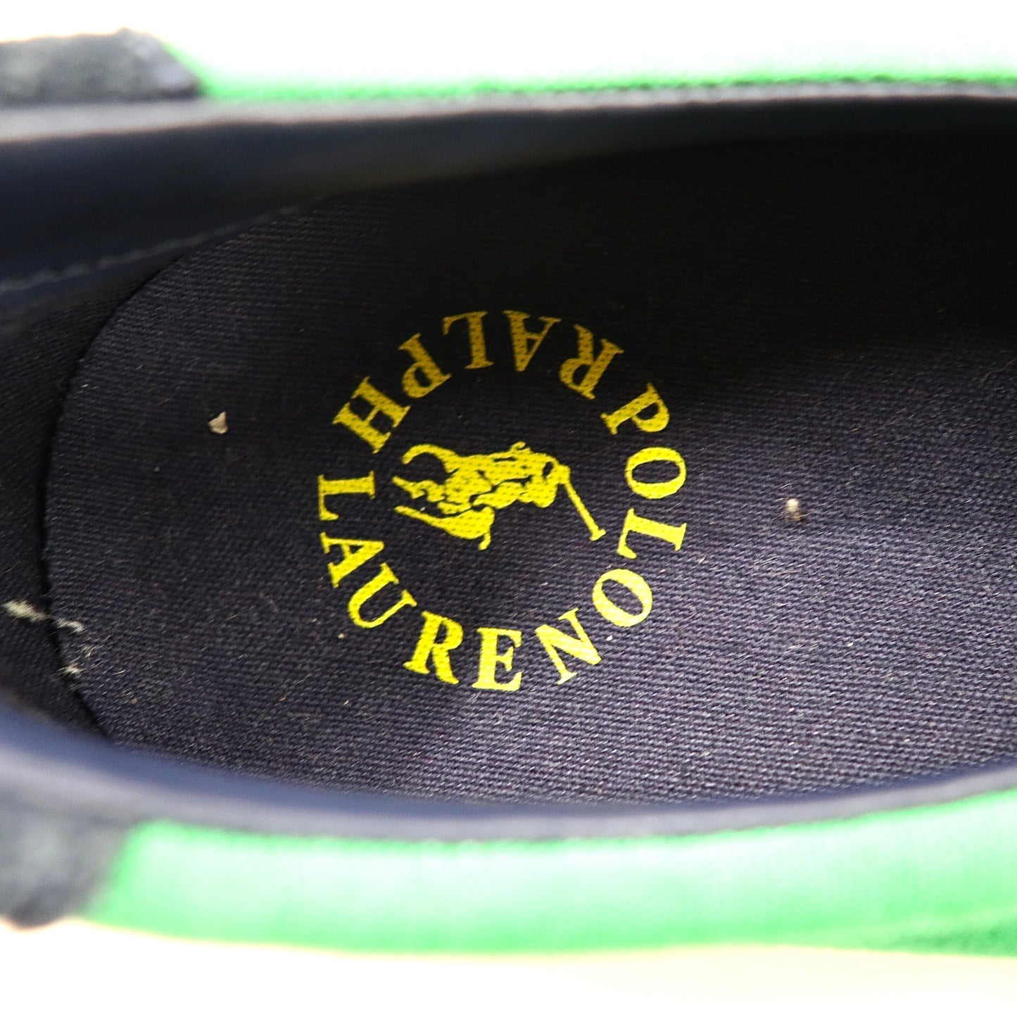 POLO RALPH LAUREN スリッポンスニーカー 26.5cm ネイビー キャンバス ロゴワッペン THOMPSON Ⅲ NE