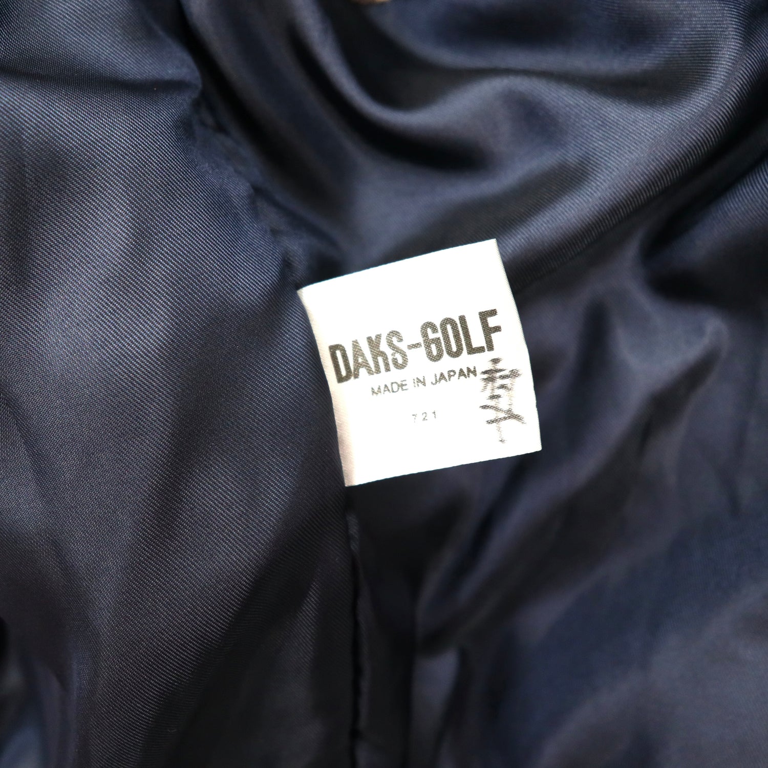 DAKS Swing Top Harrington Jacket L Navy Polyester Vintage Japan