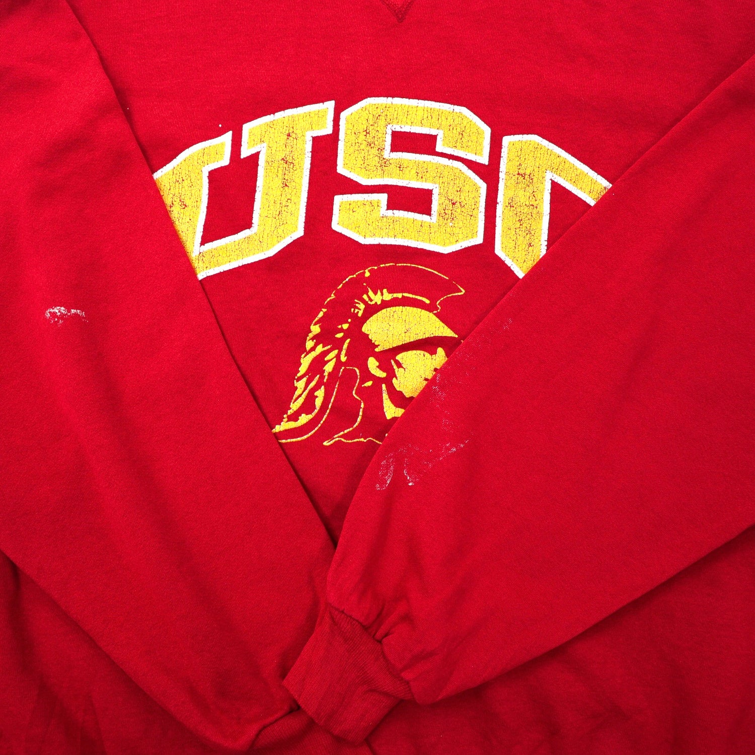 Russell AtHLETIC CREWNECK SWEATSHIRT XXL Red Cotton USC College