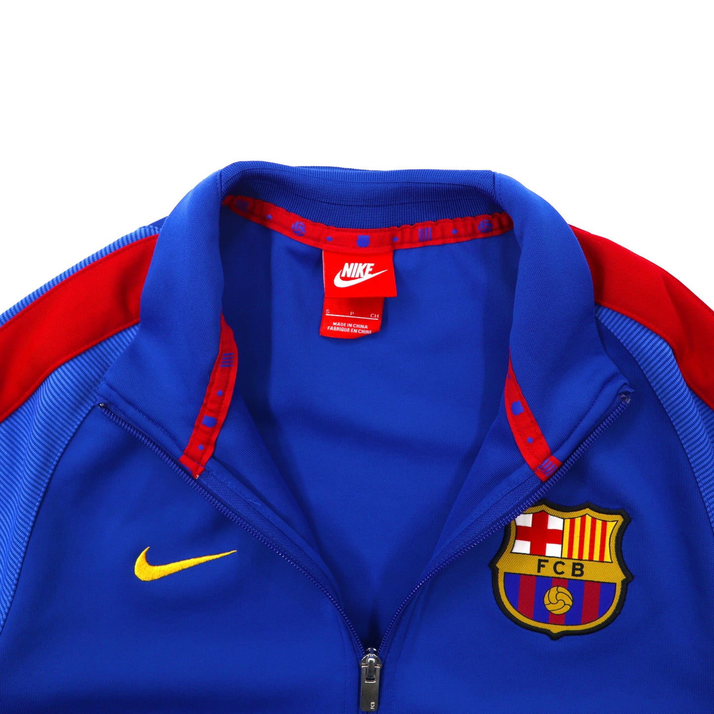 NIKE TRACK JACKET S Blue Polyester FC Barcelona logo embroidery 