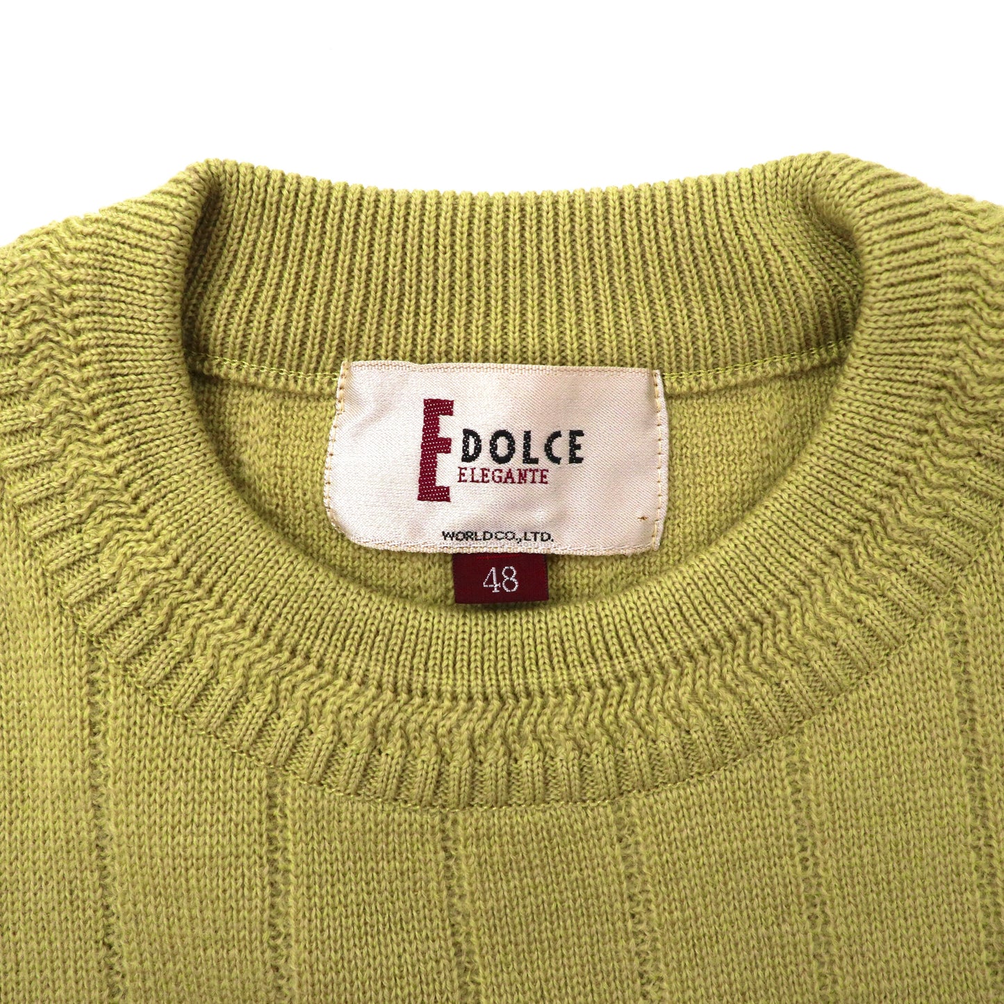 DOLCE ニット セーター 48 グリーン ウール 80年代 日本製