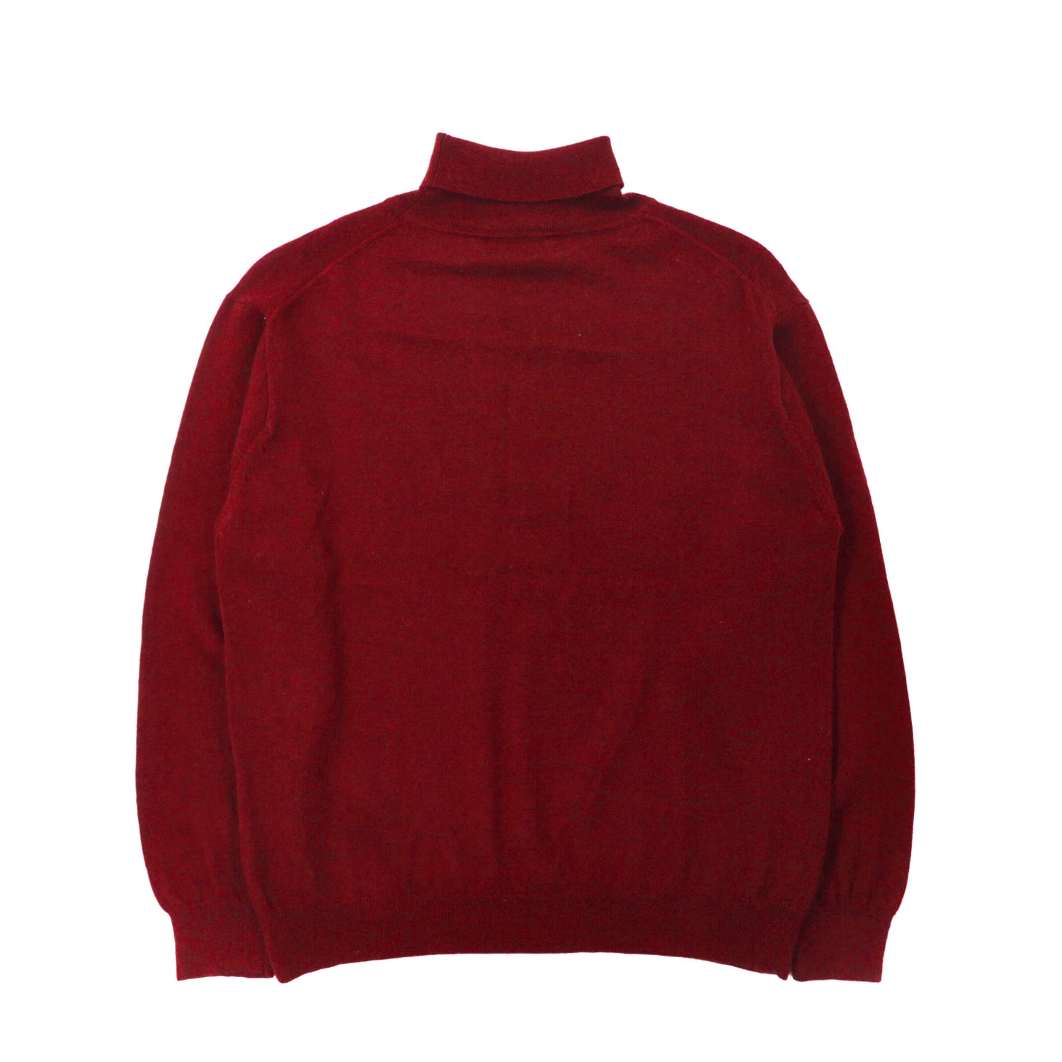 Crocodile Turtle neck knit sweater LL burgundy wool – 日本然リトテ