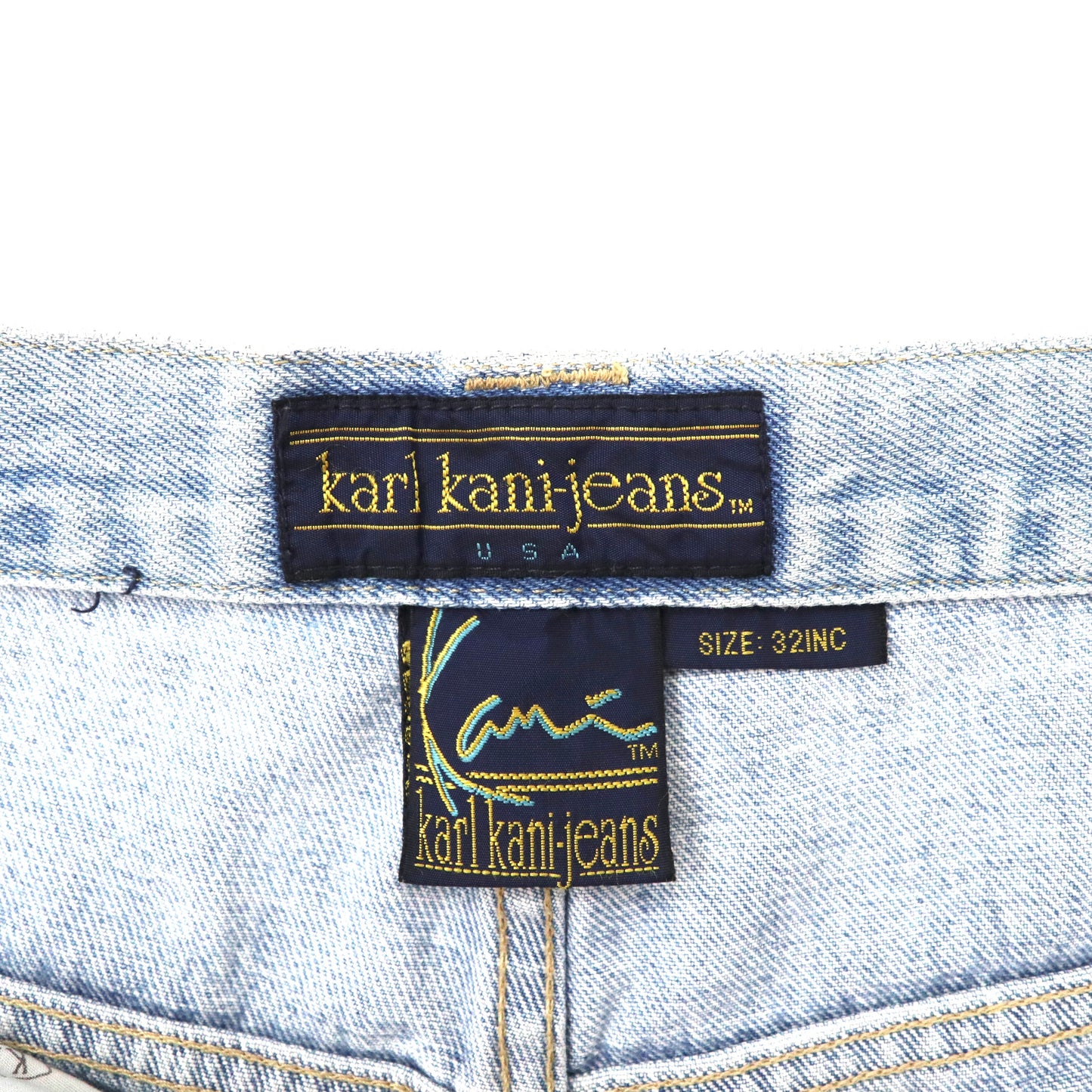 karl kani jeans バギーデニムパンツ 32 ブルー 90年代 バルーン