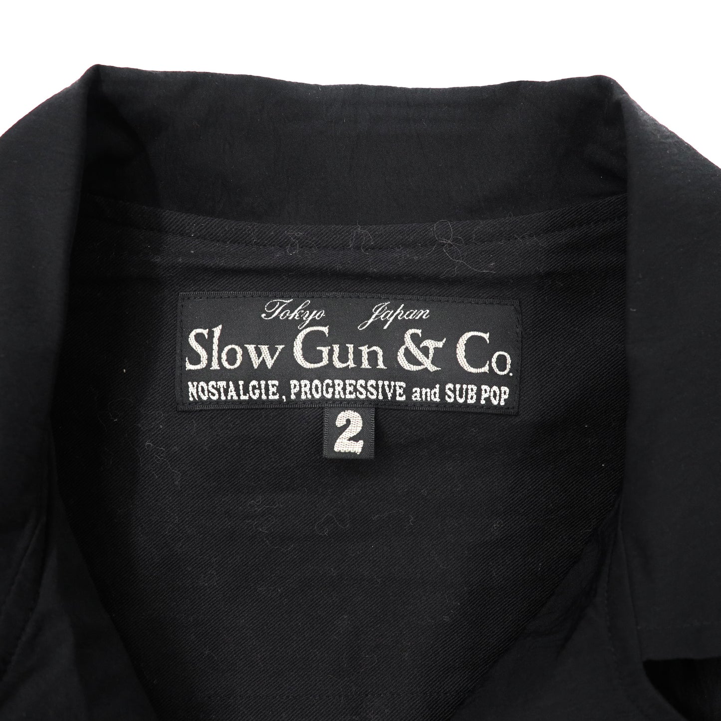 Slow Gun & Co. ダブルライダースジャケット 2 ブラック ナイロン 日本製