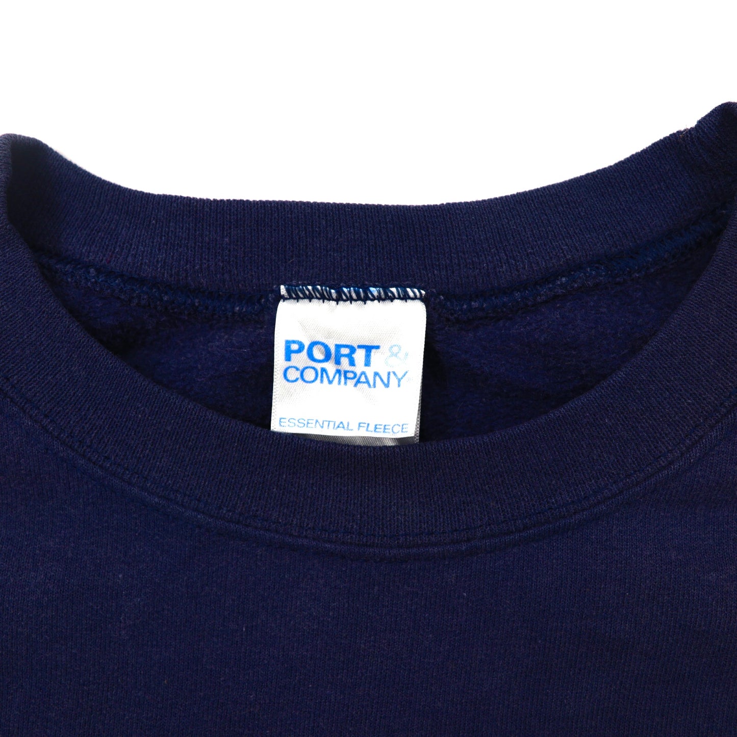PORT & COMPANY クルーネックスウェット S ネイビー コットン SJB刺繍 90年代