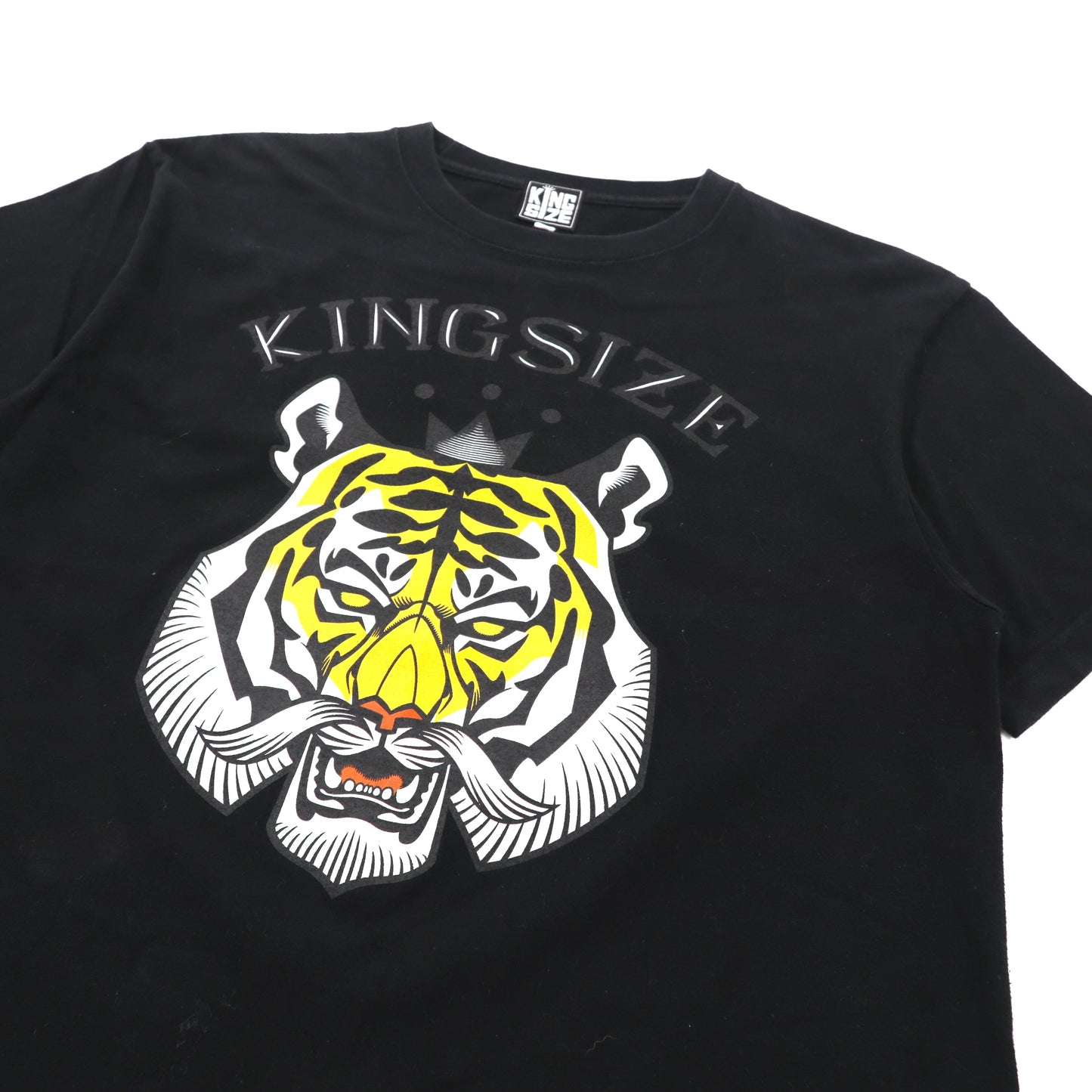 KING SIZE Tシャツ L ブラック ロゴプリント タイガープリント