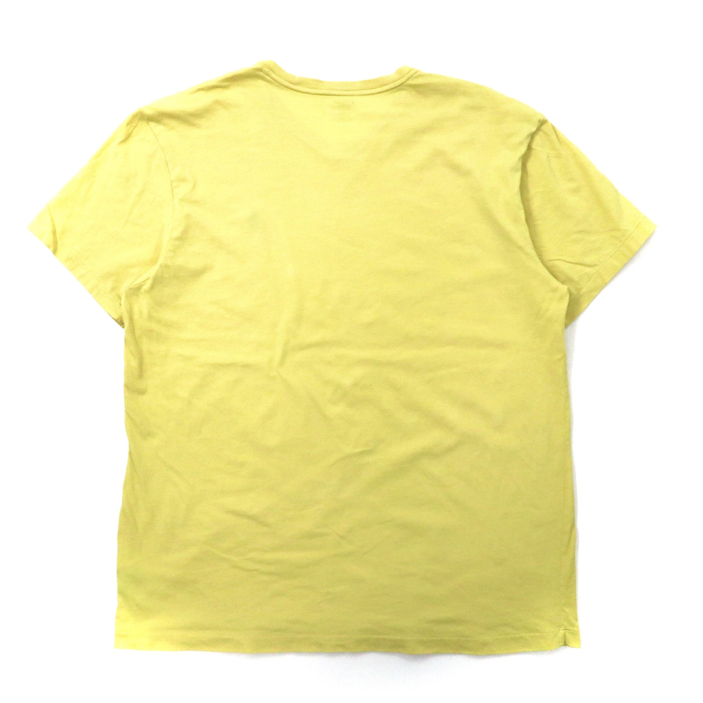 POLO RALPH  LAUREN ビッグサイズ VネックTシャツ L イエロー コットン スモールポニー刺繍