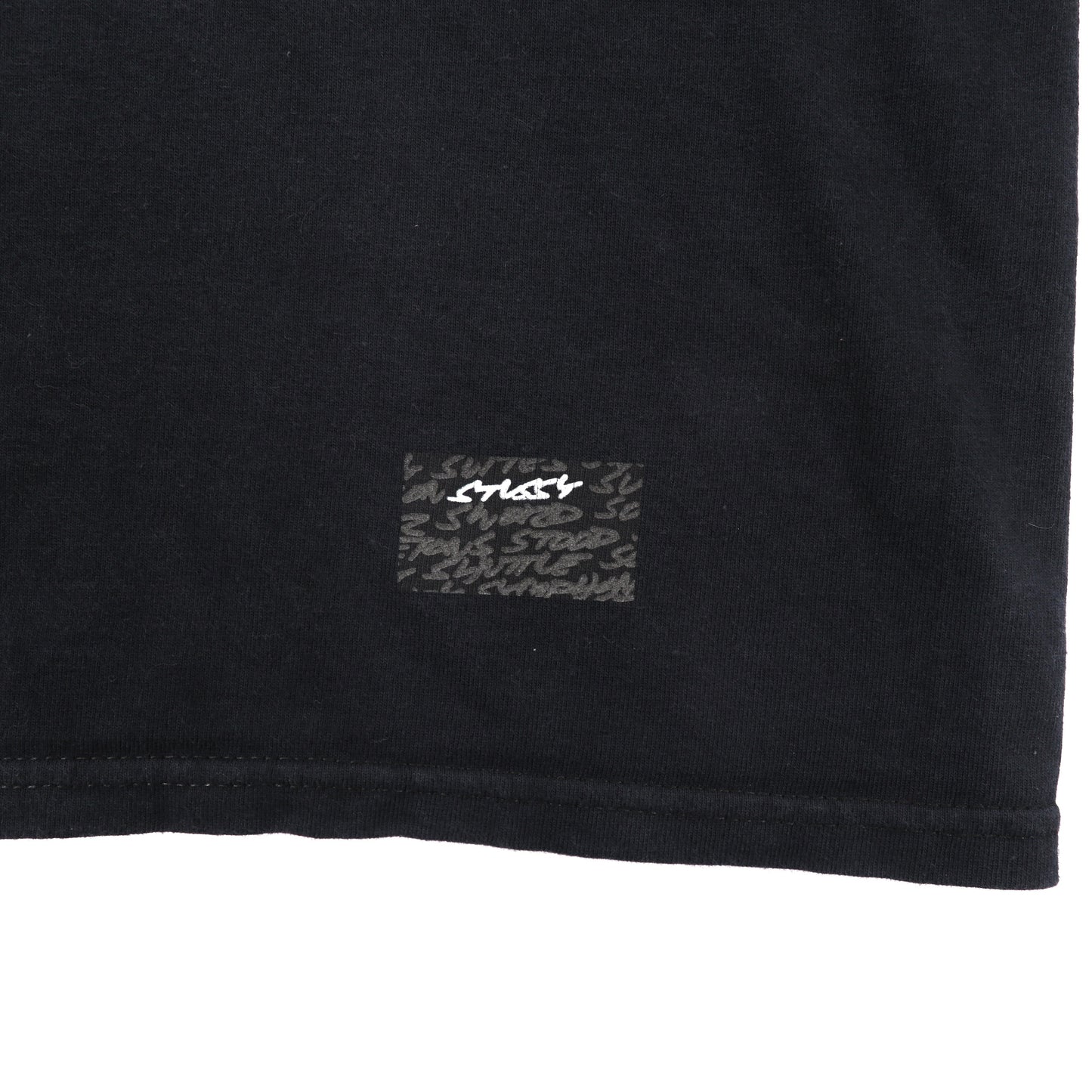 STUSSY Tシャツ S ブラック コットン スカルプリント メキシコ製