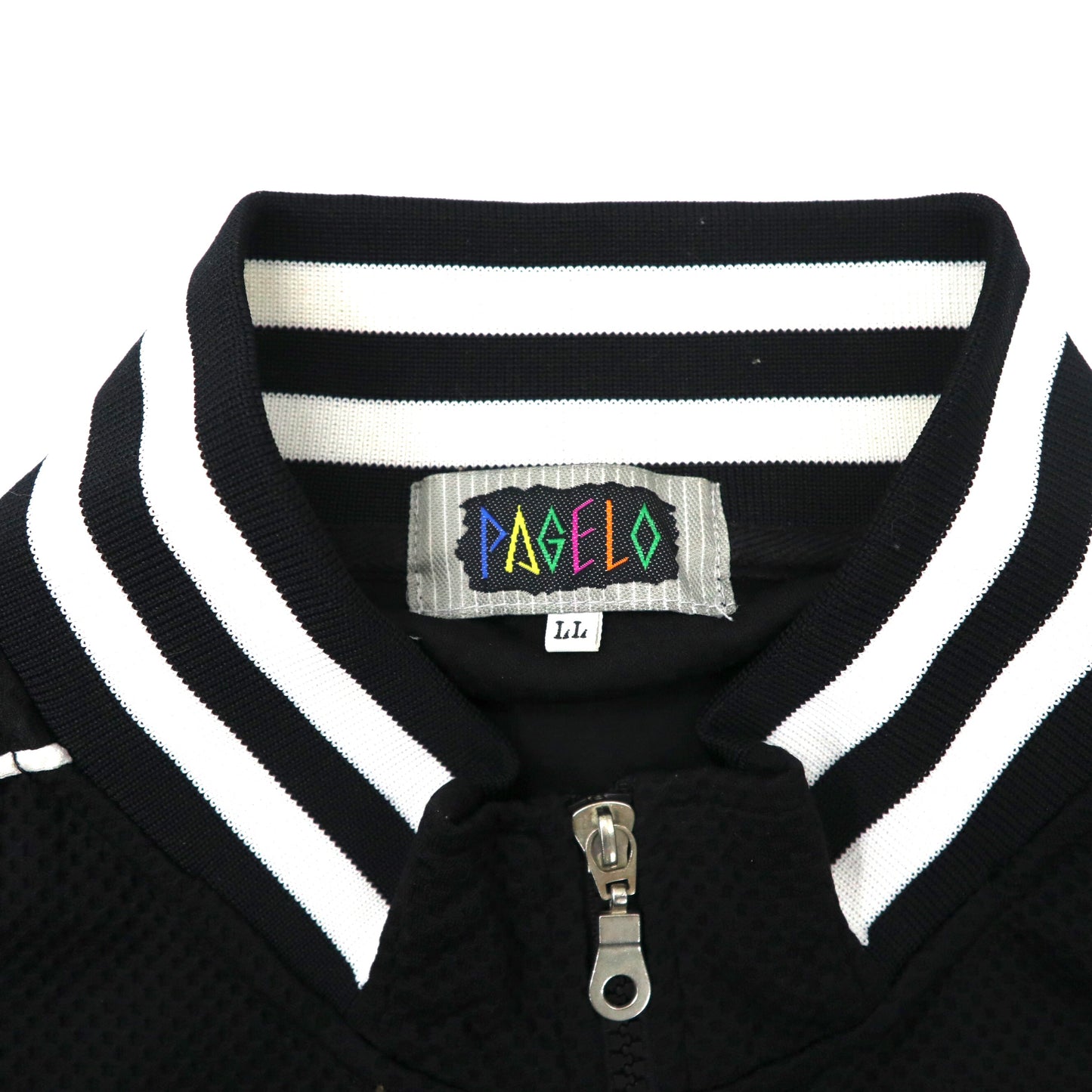 PAGELO トラックジャケット セットアップジャージ LL ブラック ポリエステル キャラクター刺繍 90年代