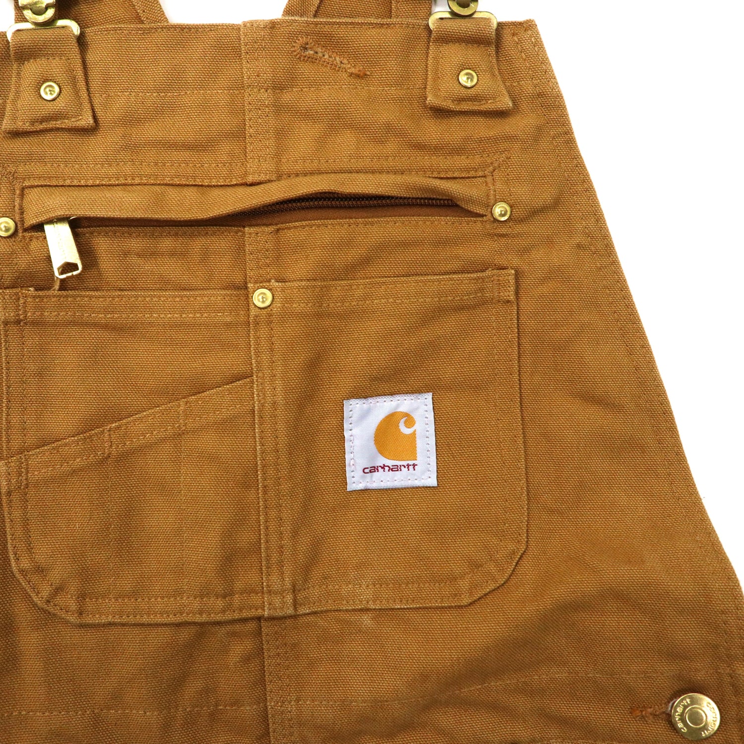 CARHARTT Double Knee Duck Overall 30 Beige Cotton Mexico MADE