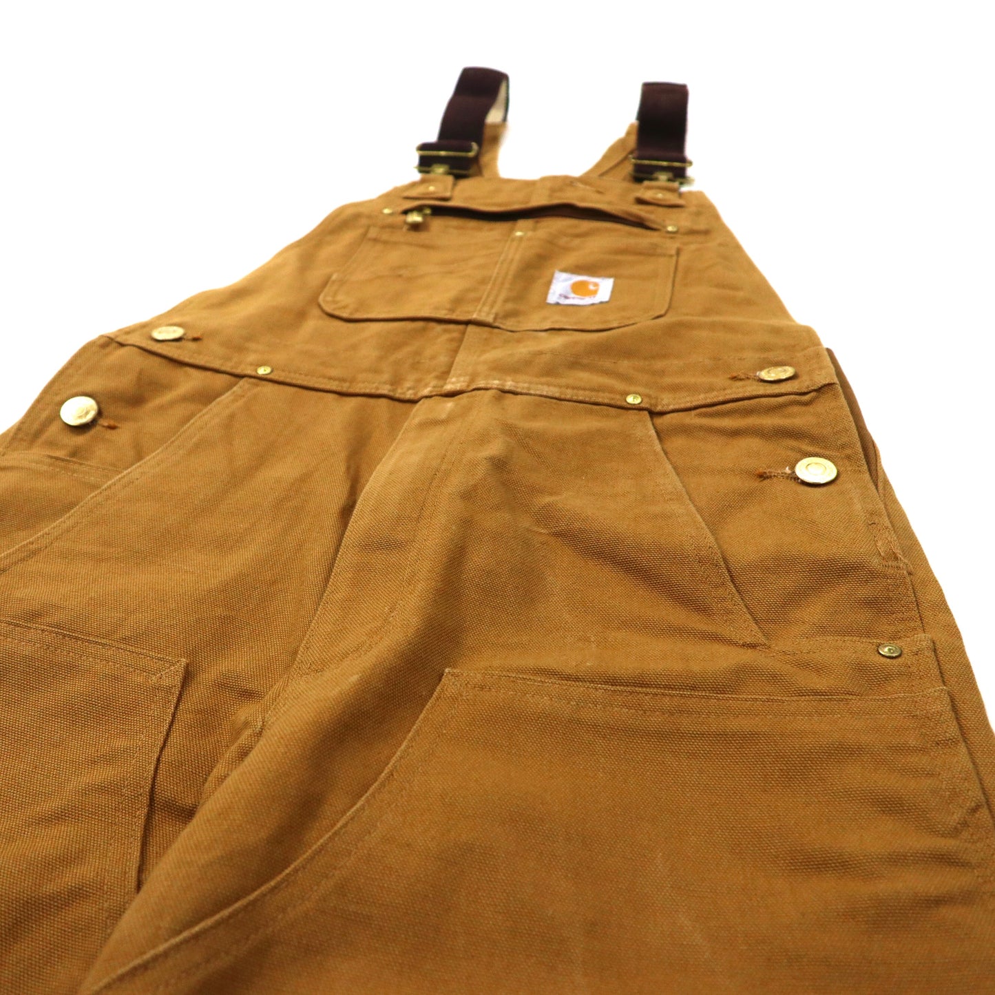 CARHARTT Double Knee Duck Overall 30 Beige Cotton Mexico MADE