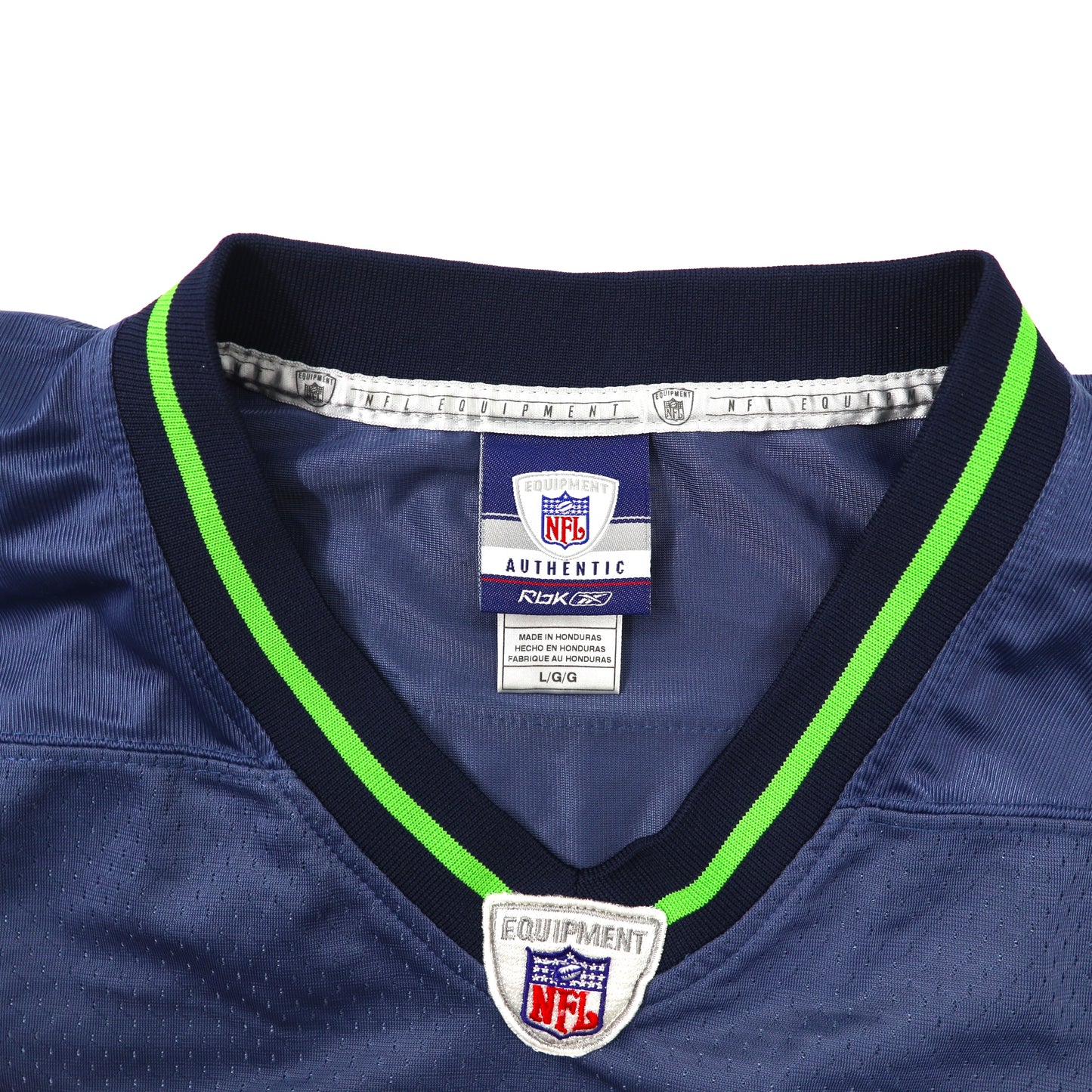 REEBOK ゲームシャツ L ネイビー ビッグサイズ ナンバリング NFL SEATTLE SEAHAWKS