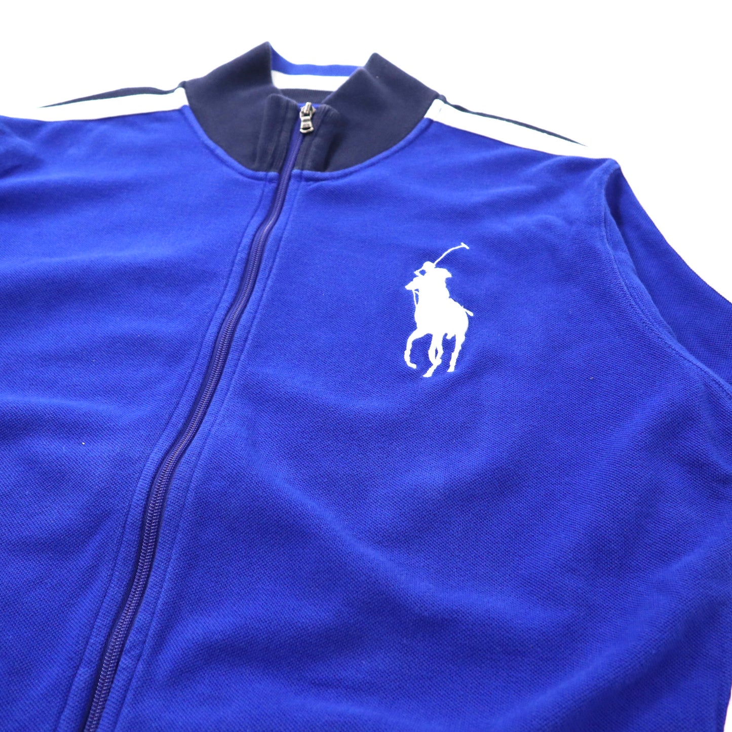 Polo by Ralph Lauren トラックジャケット ジャージ XXL ブルー  コットン ビッグポニー刺繍 サイドライン
