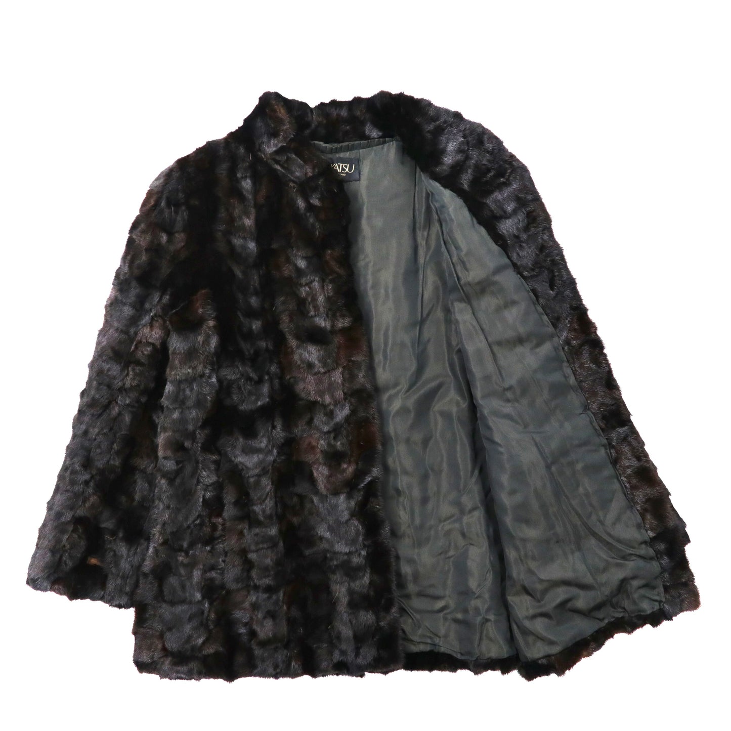 SAIKATSU ファージャケット 毛皮コート 9 ブラック ミンク 日本製