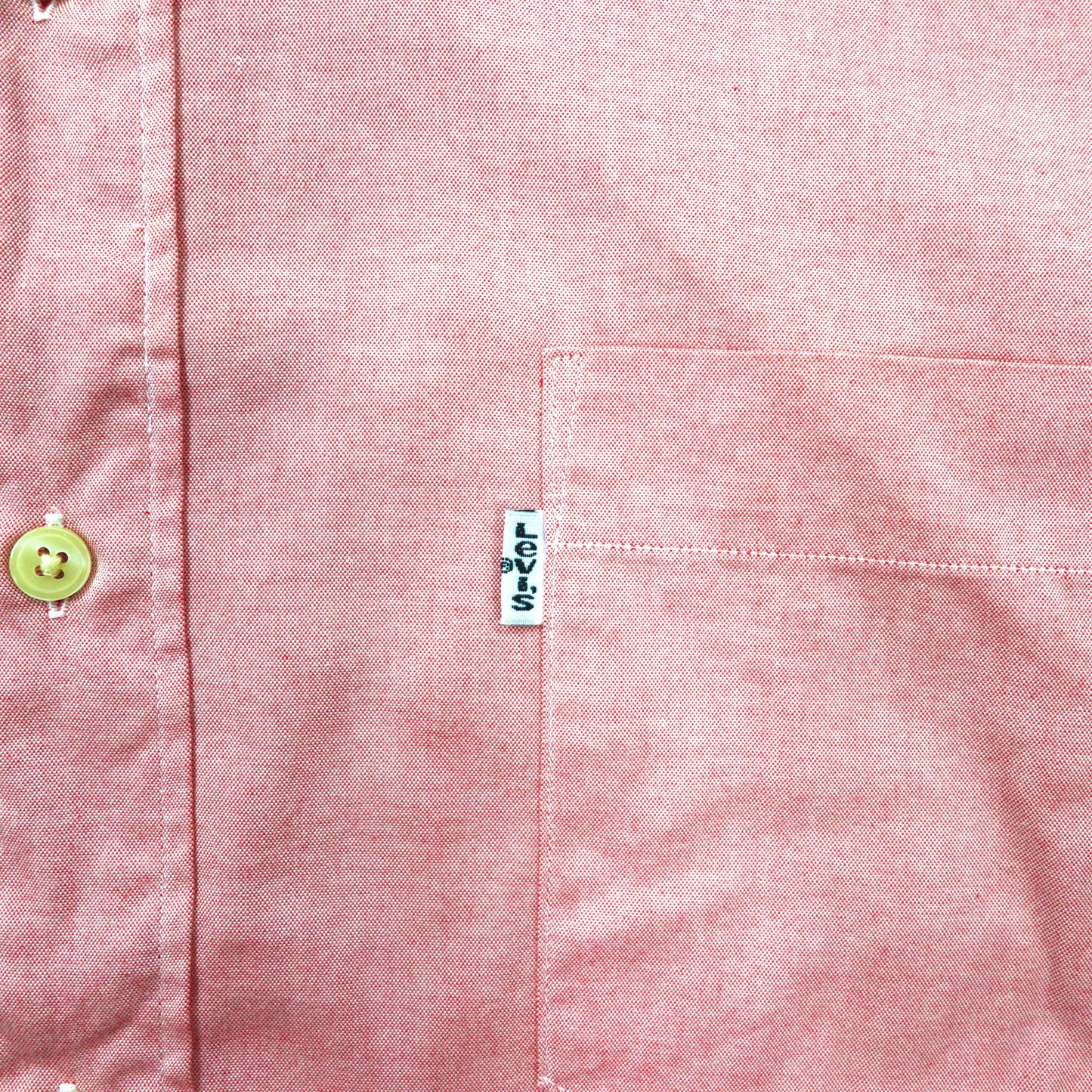 Levi's 半袖ボタンダウンシャツ M ピンク コットン 90年代