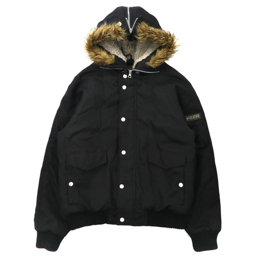 WOOLRICH N-2B フライトジャケット L ブラック ポリエステル 中綿 ファー