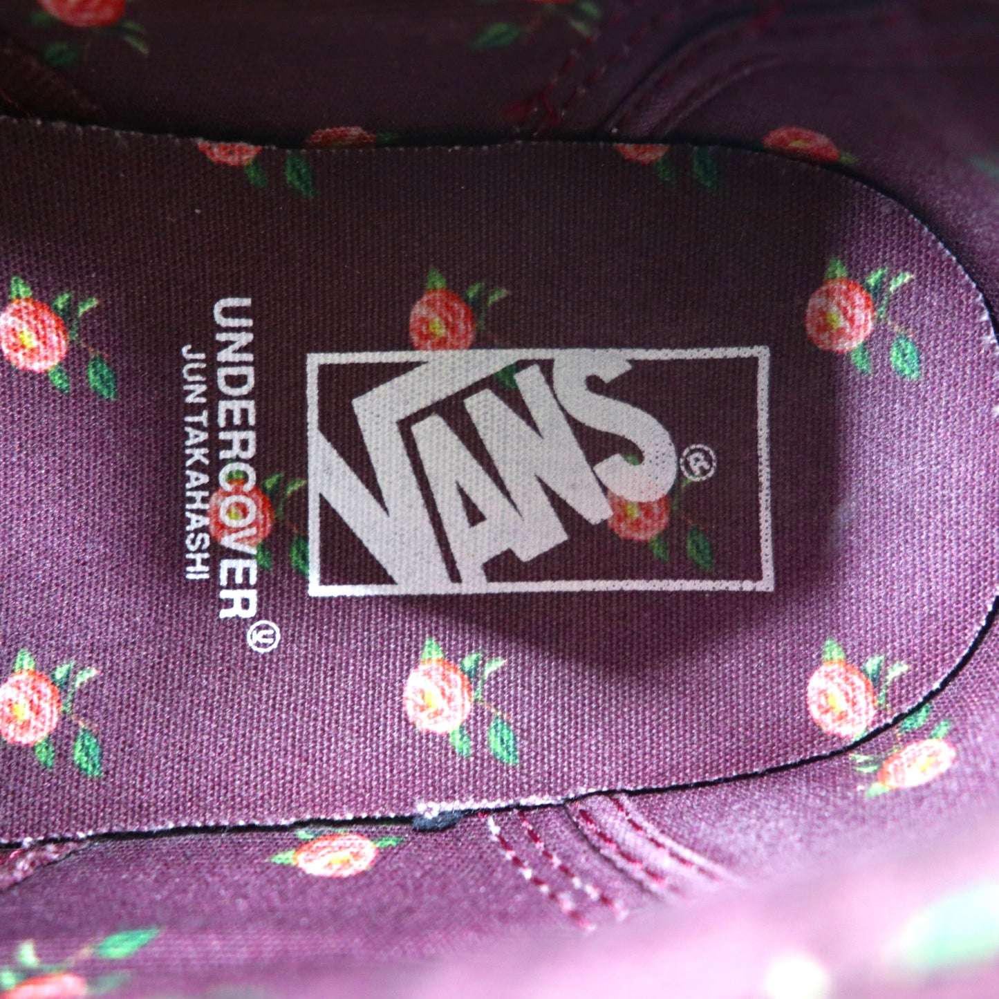 UNDERCOVER × VANS オールドスクール スニーカー 28cm ボルドー キャンバス SMALL FLOWER OG OLD SKOOL