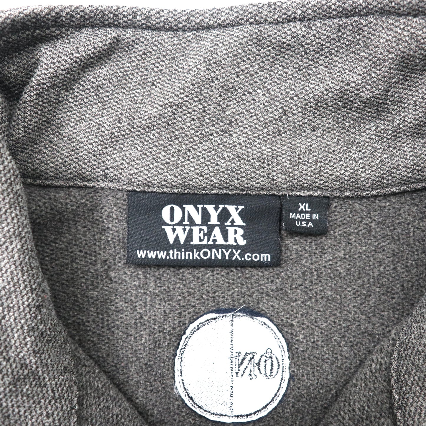 ONYX WEAR ハーフジップ スウェット XL グレー ポリエステル 裏起毛 ビッグサイズ 00年代 USA製