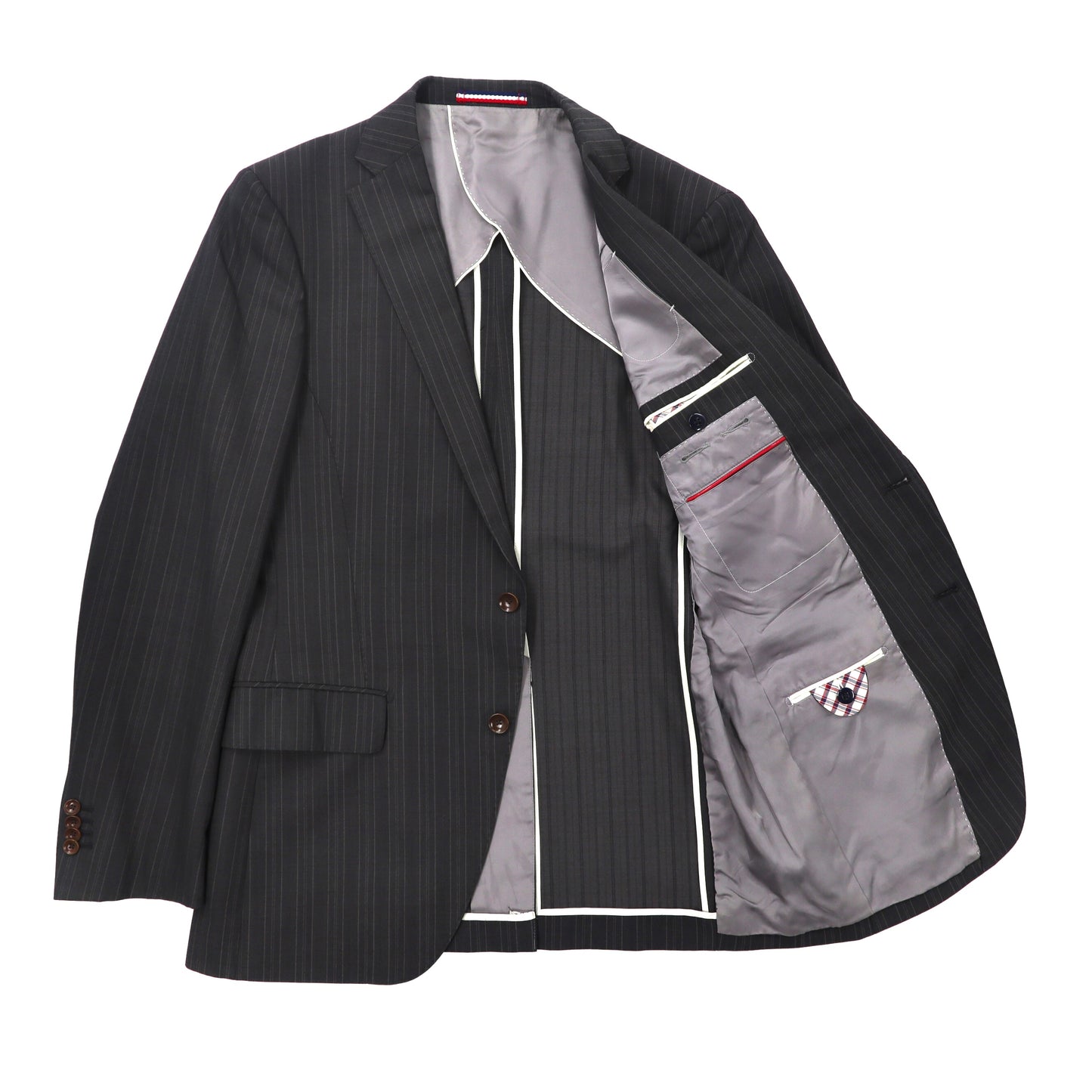 Person's for Men Suit Setup 180 Gray Striped Wool – 日本然リトテ