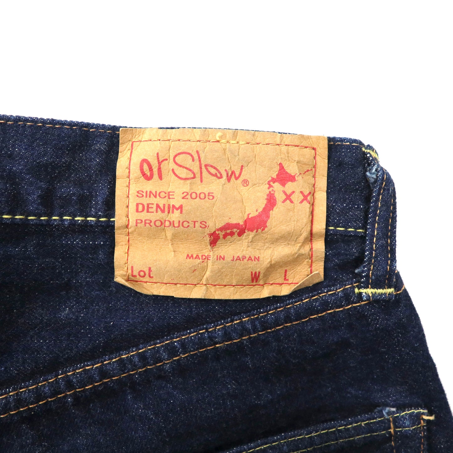 orslow セルビッチ デニムパンツ 1 ブルー 濃紺 コットン 日本製