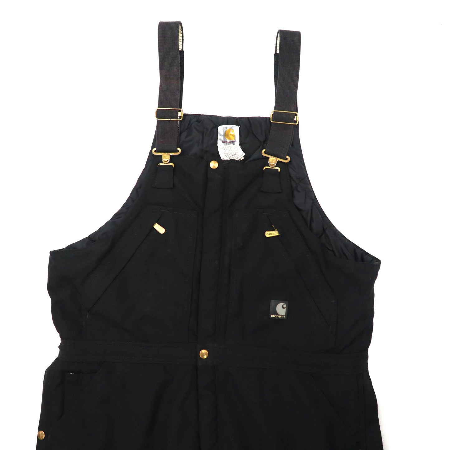 CARHARTT Double Ney Overall 38 Black 90s Nylon Quilting Liner USA 